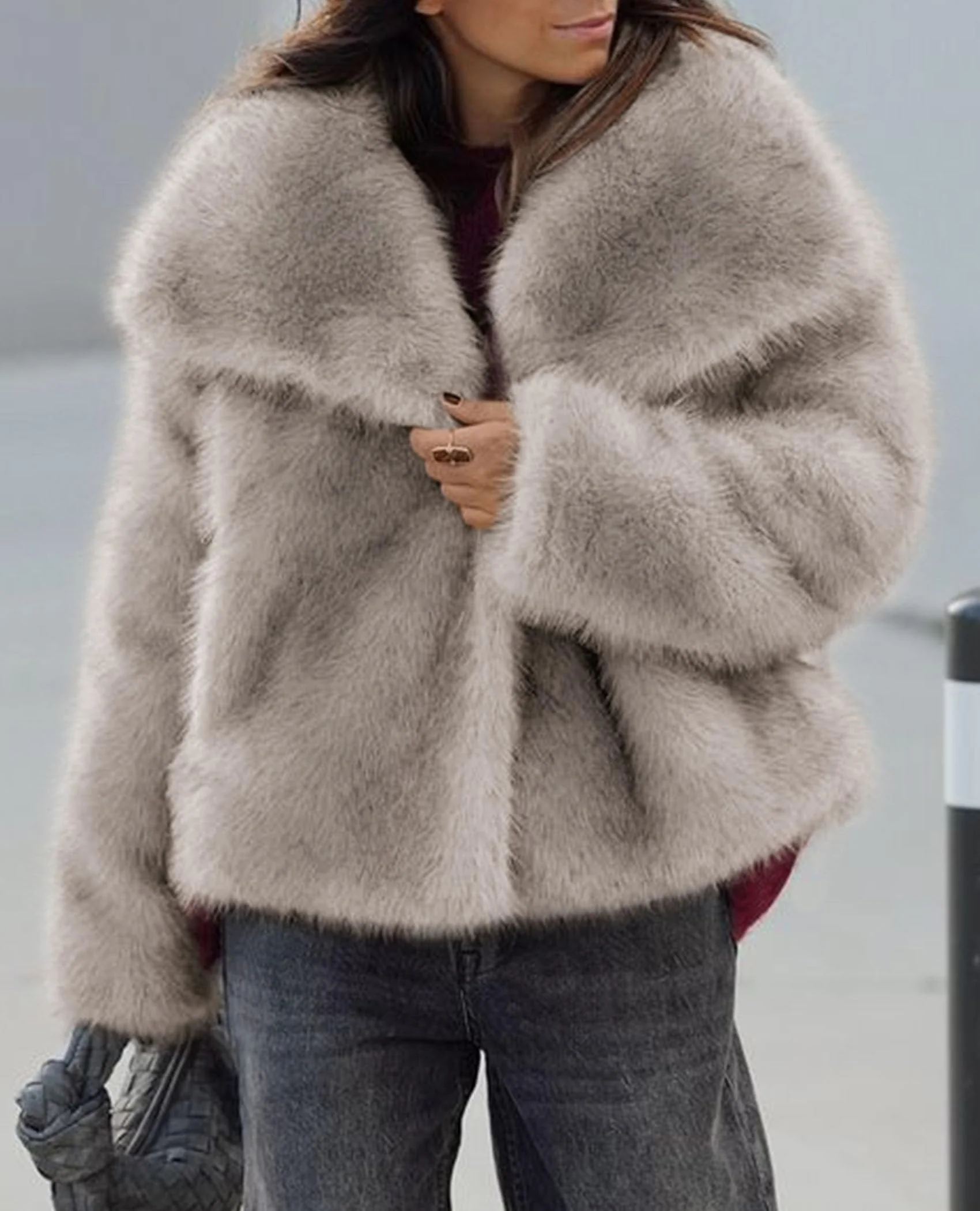 PRETTYGARDEN Womens Winter Coats Trendy Long Sleeve Furry Faux Fur Jackets Button Lapel Warm Fall Outwear with Pockets - Image 25