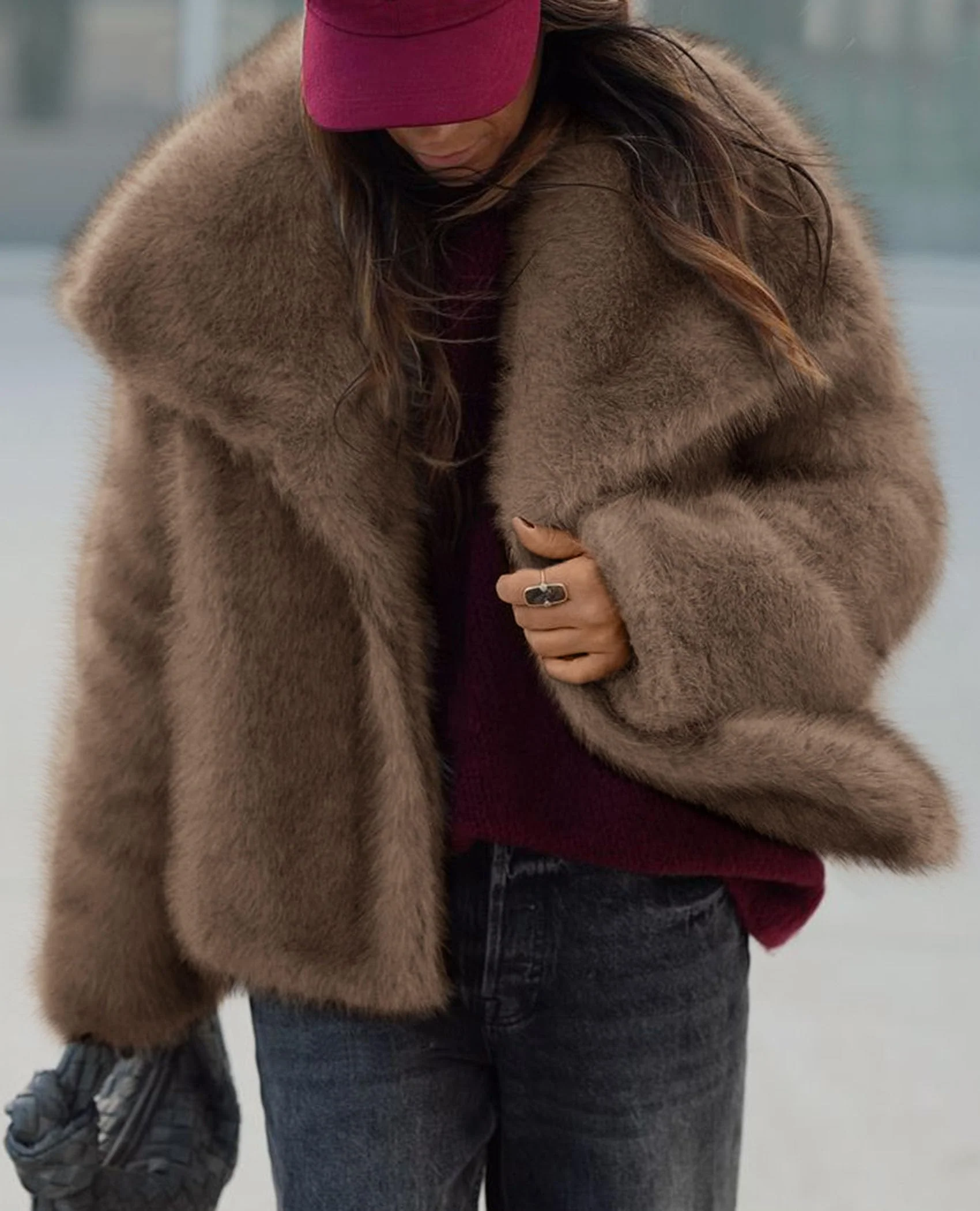 PRETTYGARDEN Womens Winter Coats Trendy Long Sleeve Furry Faux Fur Jackets Button Lapel Warm Fall Outwear with Pockets - Image 30