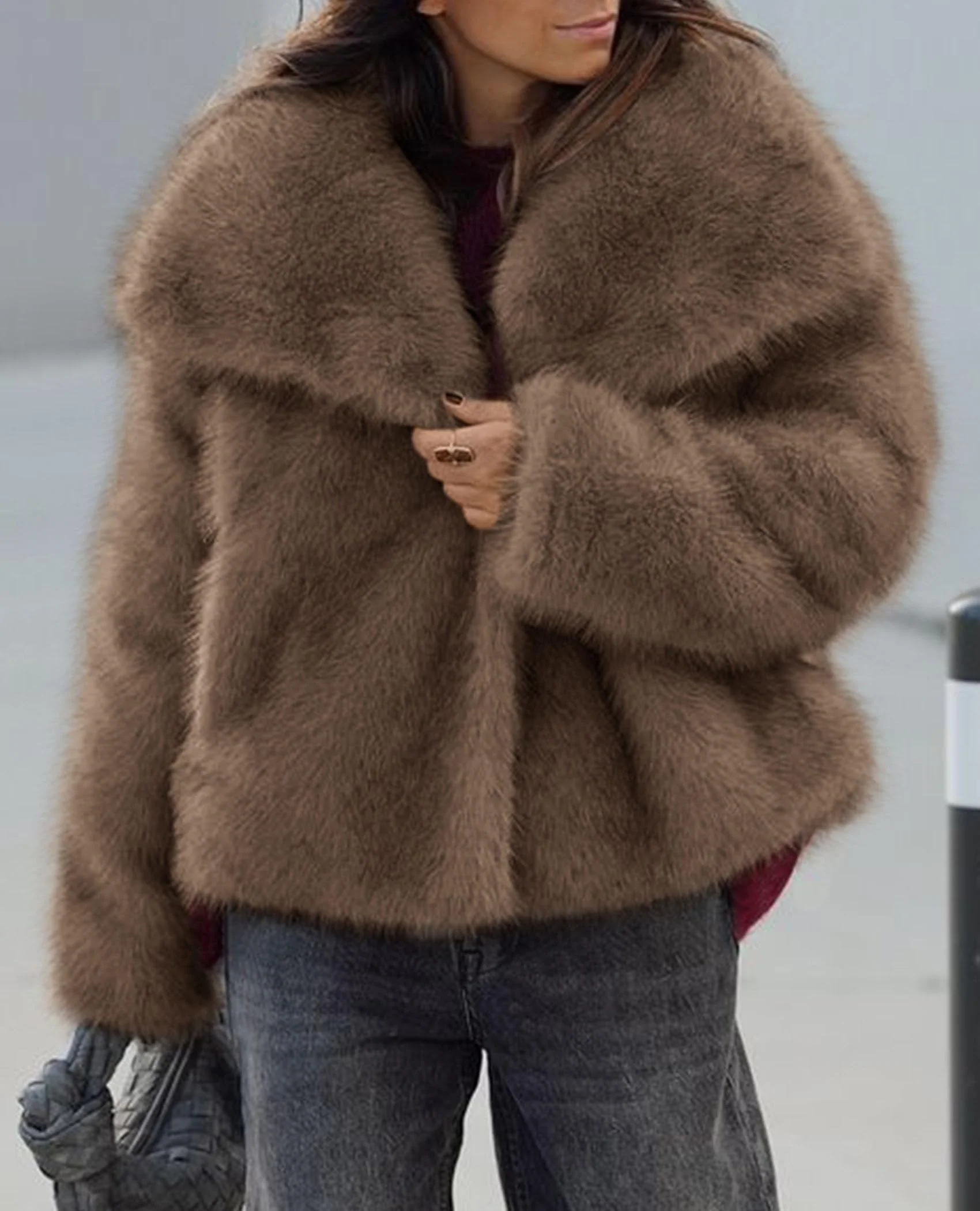 PRETTYGARDEN Womens Winter Coats Trendy Long Sleeve Furry Faux Fur Jackets Button Lapel Warm Fall Outwear with Pockets - Image 31