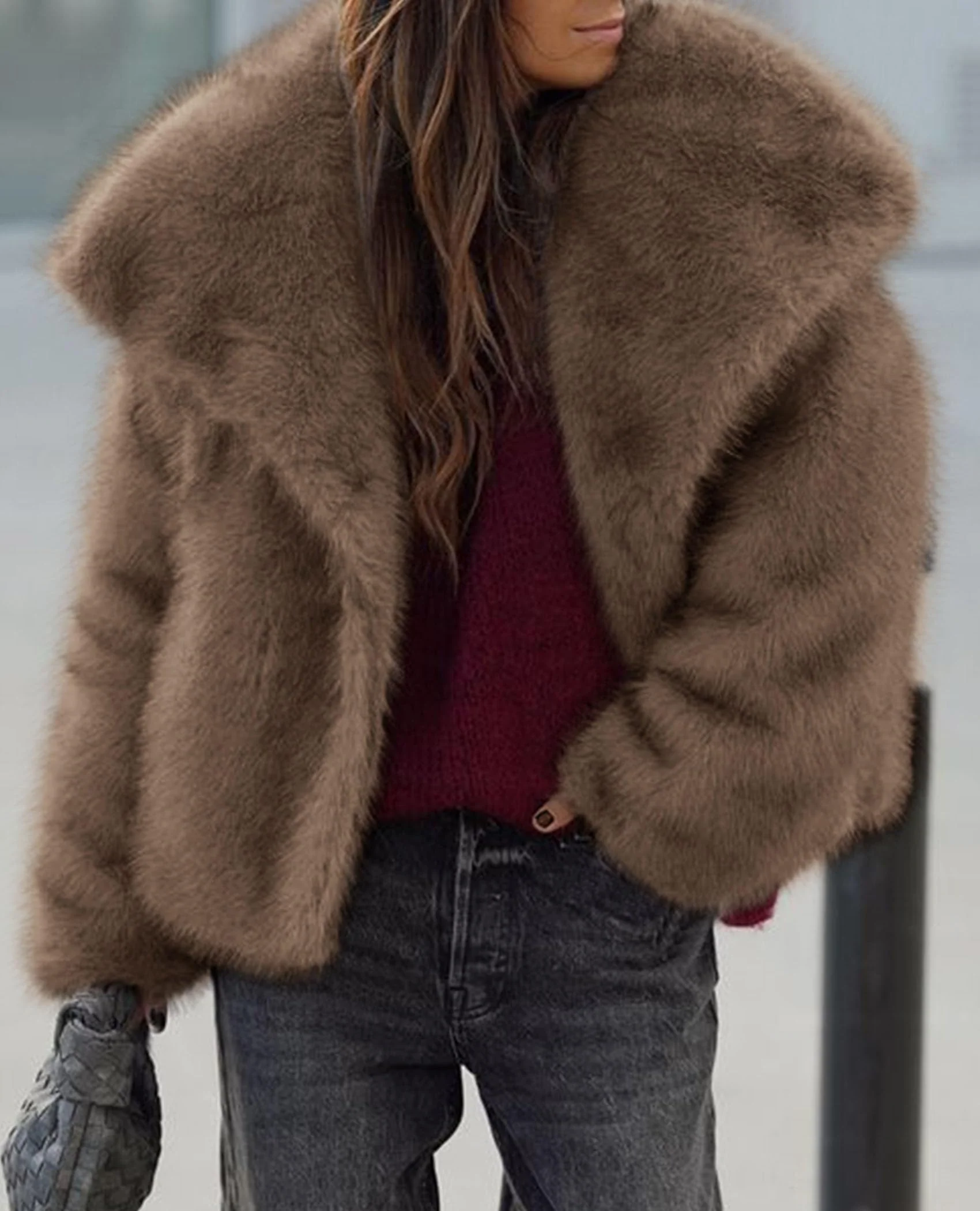 PRETTYGARDEN Womens Winter Coats Trendy Long Sleeve Furry Faux Fur Jackets Button Lapel Warm Fall Outwear with Pockets - Image 32