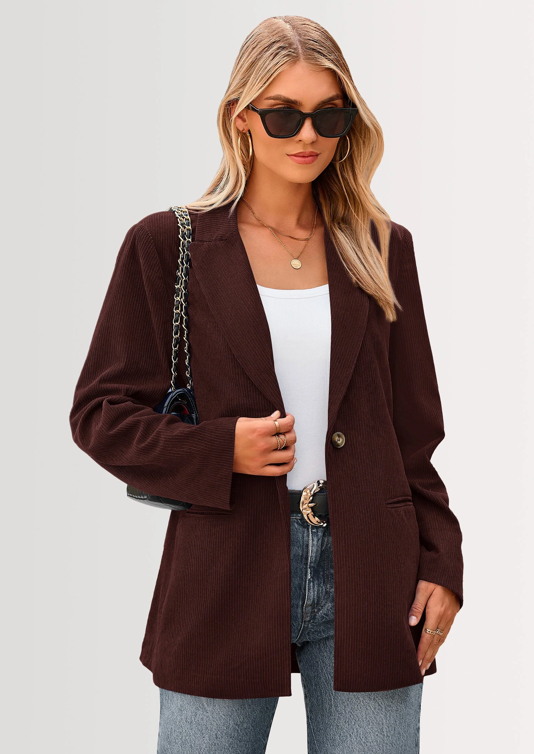 PRETTYGARDEN Women's Winter Corduroy Blazers Jackets Dressy Casual Ribbed Long Sleeve Lapel Fashion Work Business Outerwear - Image 20