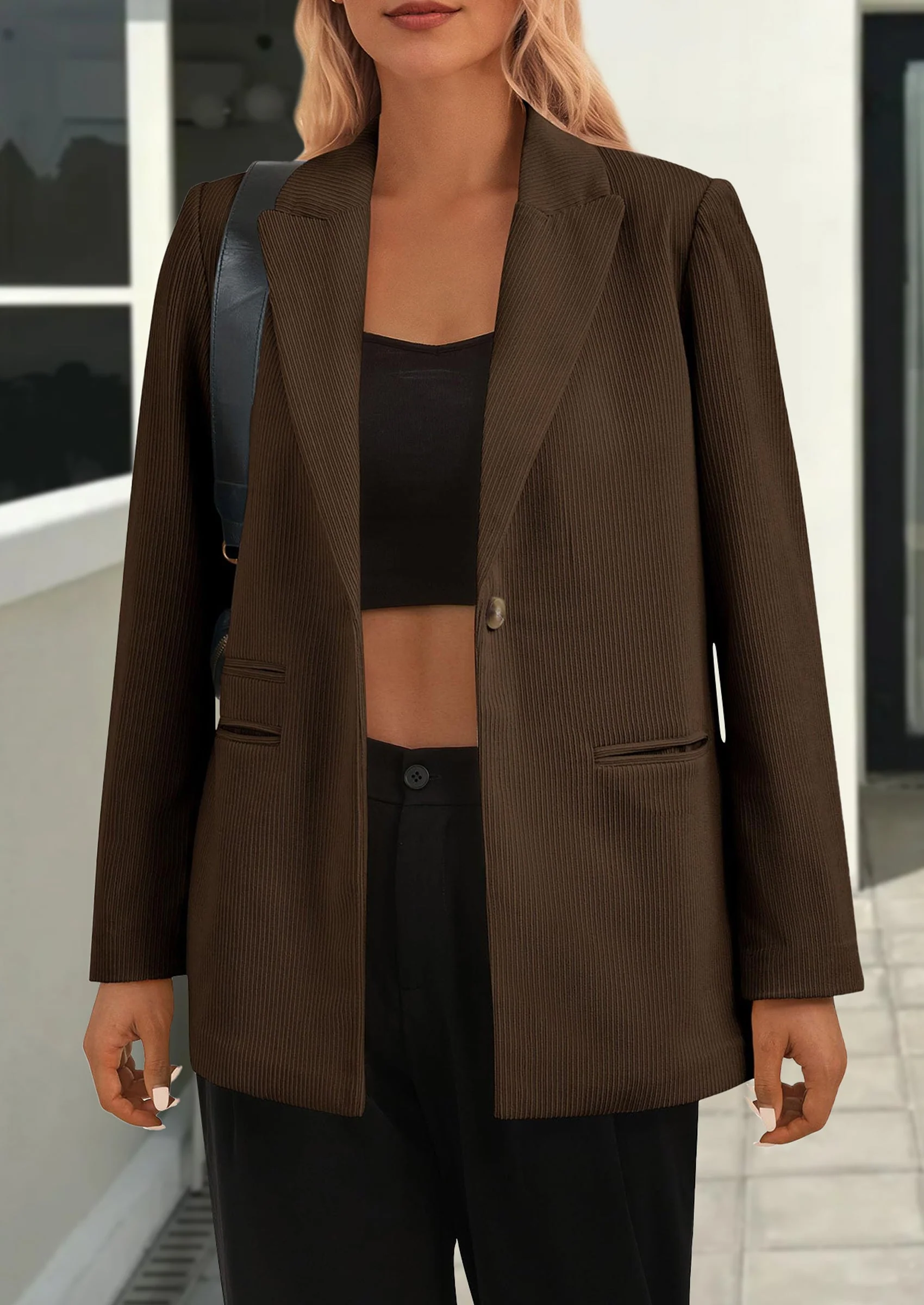 PRETTYGARDEN Women's Winter Corduroy Blazers Jackets Dressy Casual Ribbed Long Sleeve Lapel Fashion Work Business Outerwear - Image 23