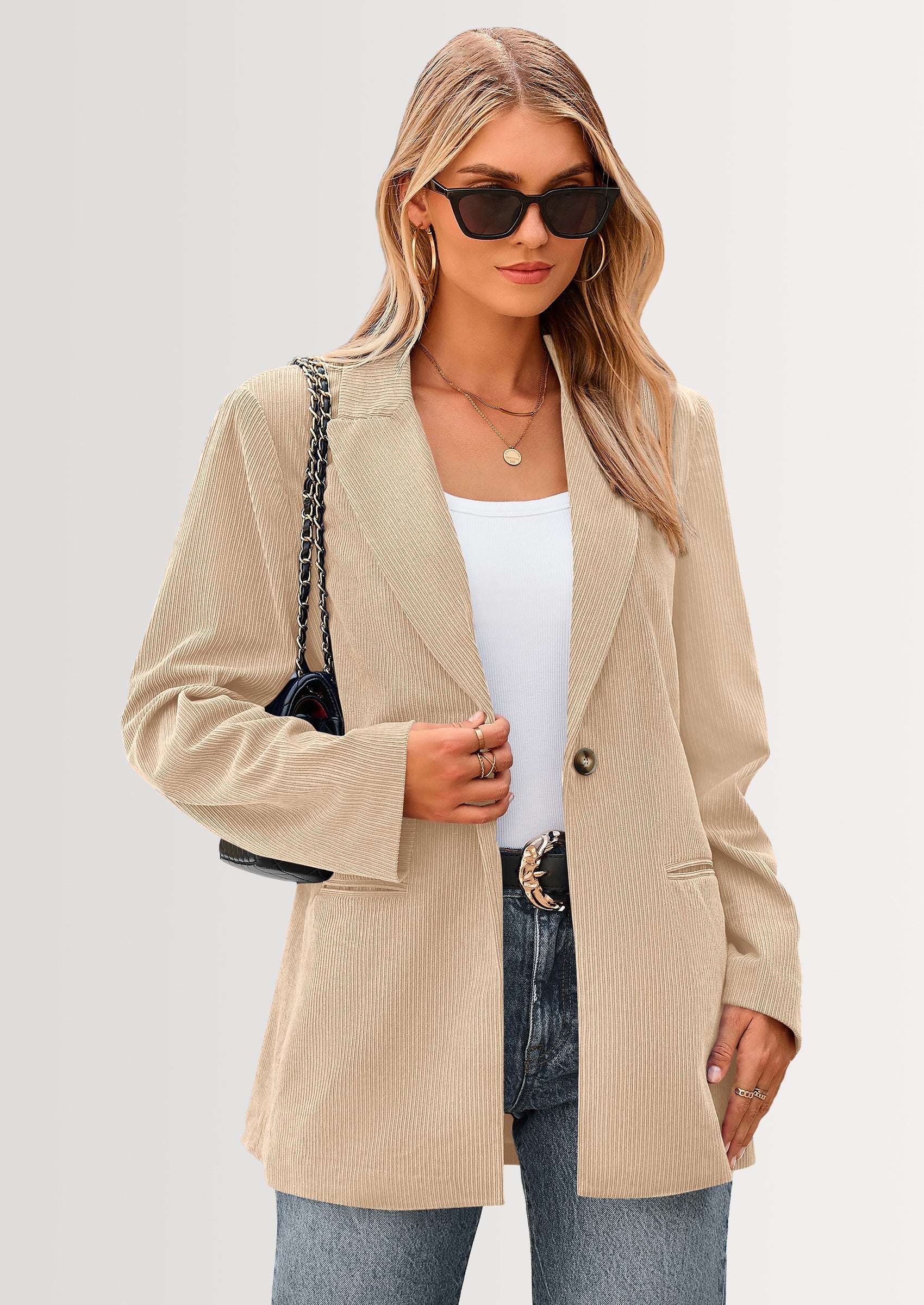 PRETTYGARDEN Women's Winter Corduroy Blazers Jackets Dressy Casual Ribbed Long Sleeve Lapel Fashion Work Business Outerwear - Image 26