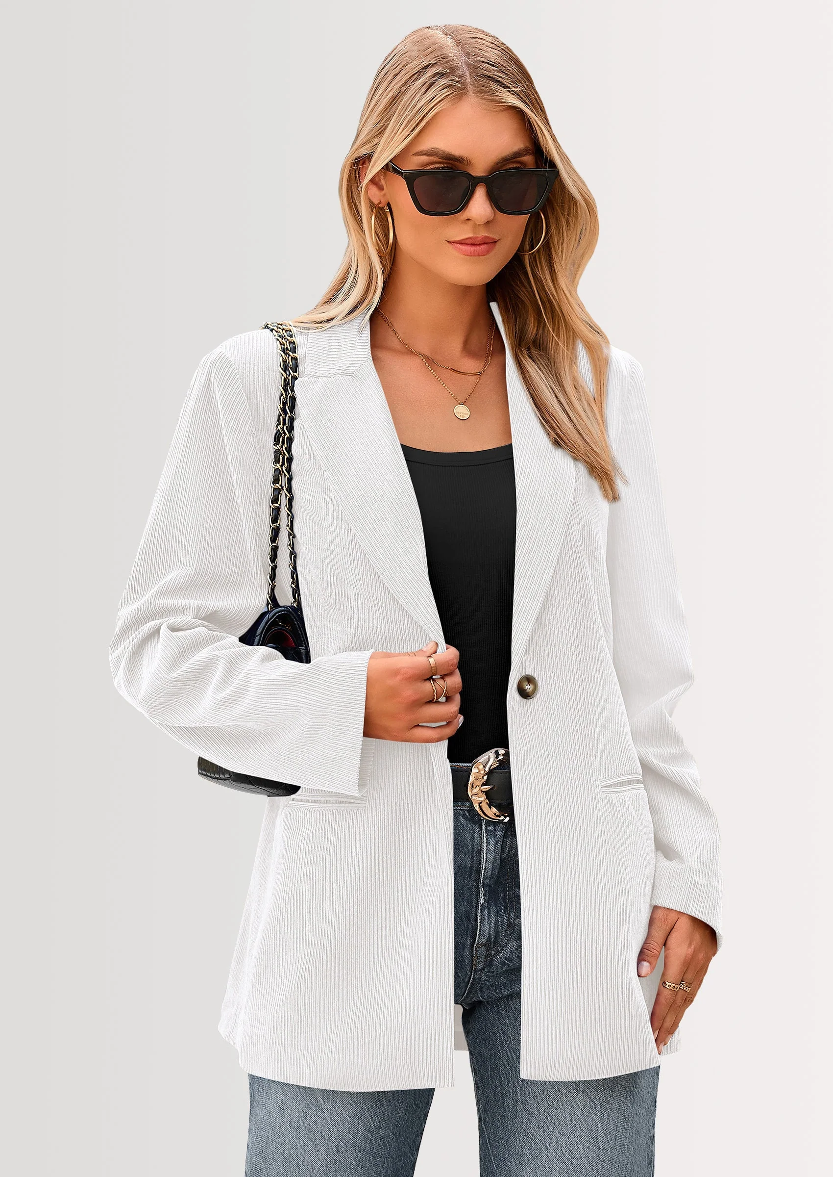 PRETTYGARDEN Women's Winter Corduroy Blazers Jackets Dressy Casual Ribbed Long Sleeve Lapel Fashion Work Business Outerwear - Image 32