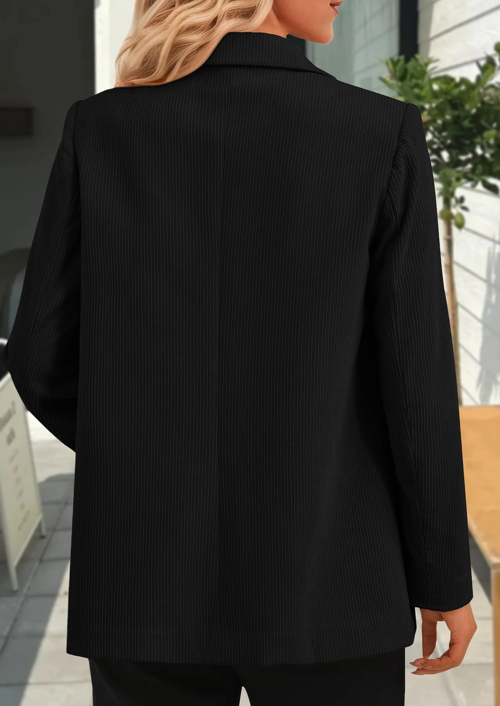 PRETTYGARDEN Women's Winter Corduroy Blazers Jackets Dressy Casual Ribbed Long Sleeve Lapel Fashion Work Business Outerwear - Image 9