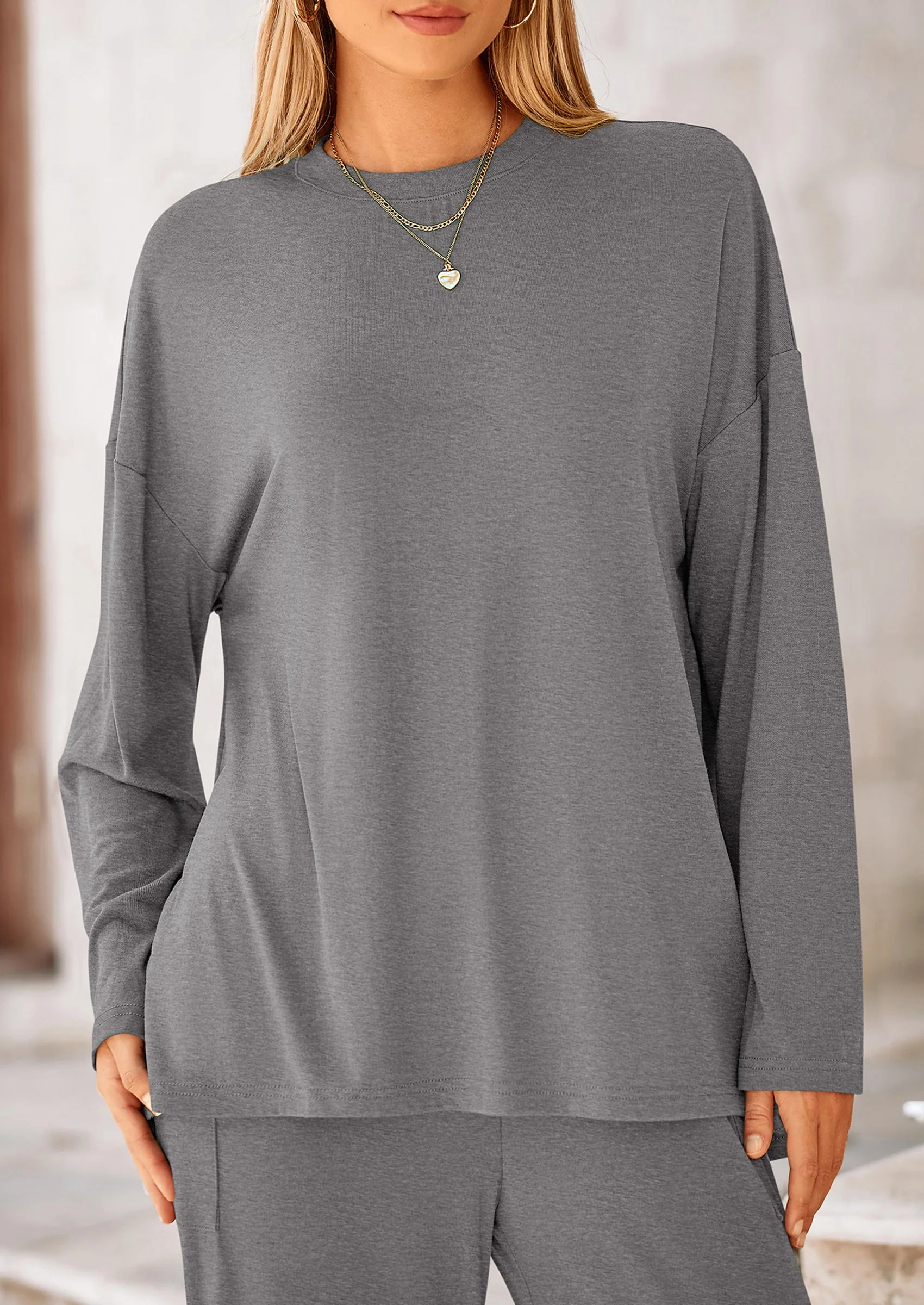 PRETTYGARDEN Women's 2 Piece Outfits Casual Short Sleeve Pullover Tops and Wide Leg Pants Lounge Sets Tracksuits - Image 183