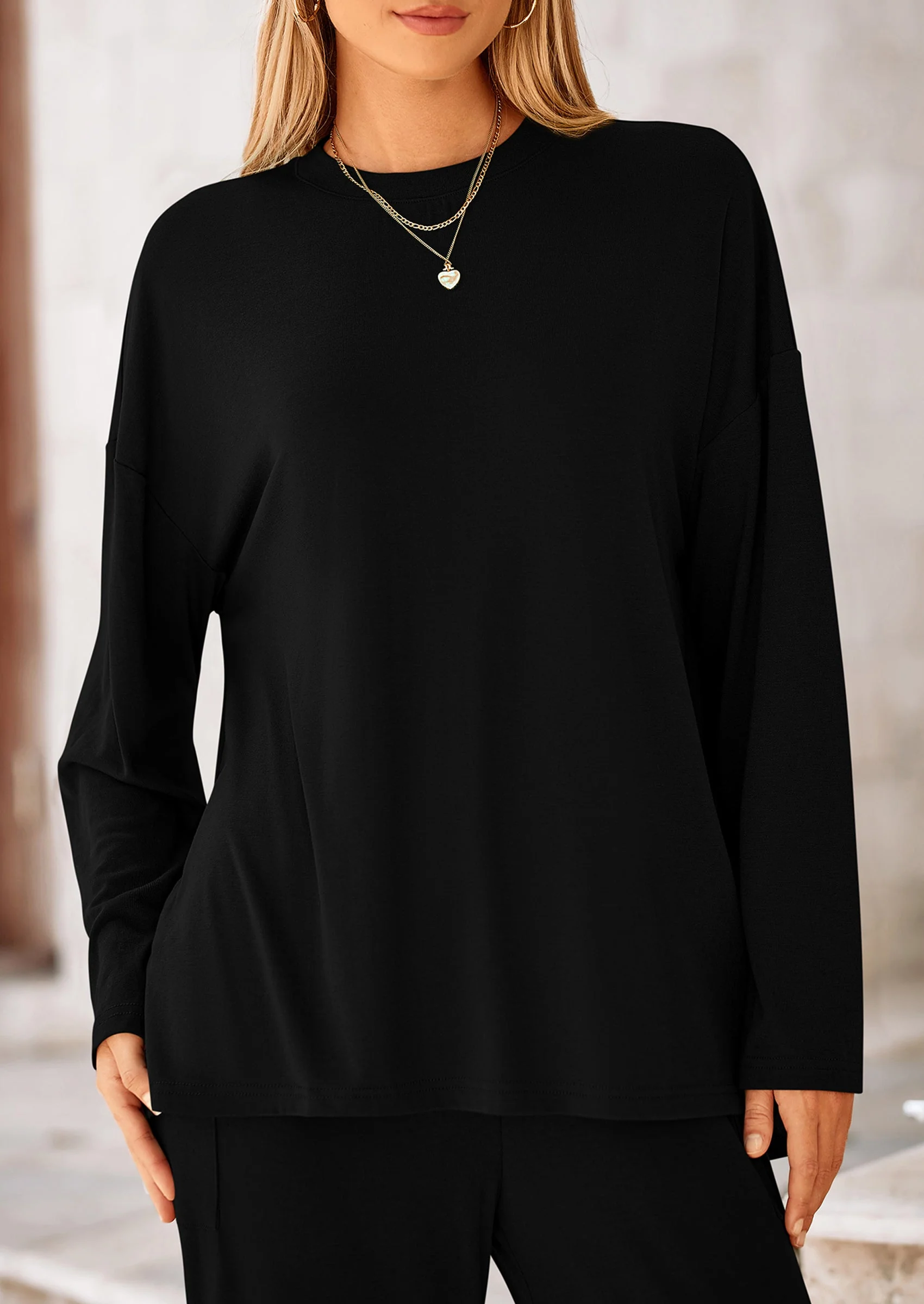 PRETTYGARDEN Women's 2 Piece Outfits Casual Short Sleeve Pullover Tops and Wide Leg Pants Lounge Sets Tracksuits - Image 207