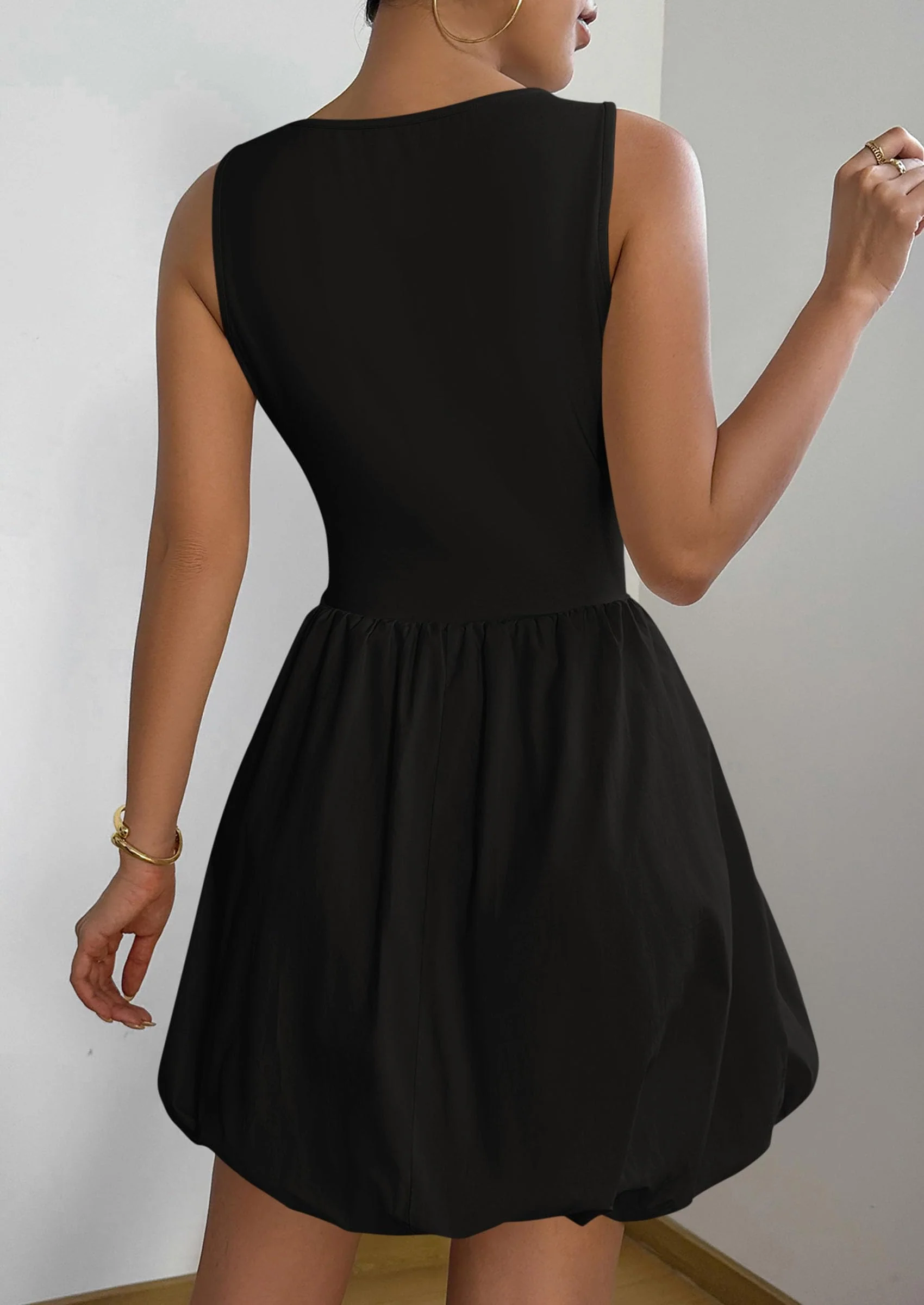 PRETTYGARDEN Summer Dresses for Women Casual Sleeveless Tank Mini Short Dress Crew Neck Bubble Sundress with Pockets - Image 27