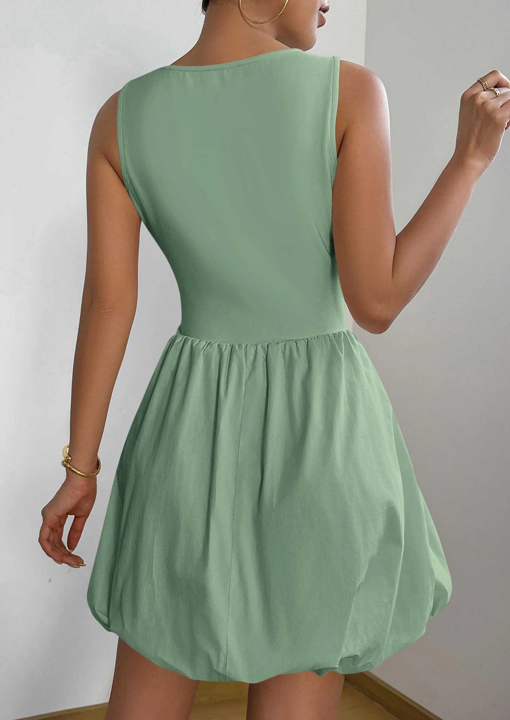 PRETTYGARDEN Summer Dresses for Women Casual Sleeveless Tank Mini Short Dress Crew Neck Bubble Sundress with Pockets - Image 43