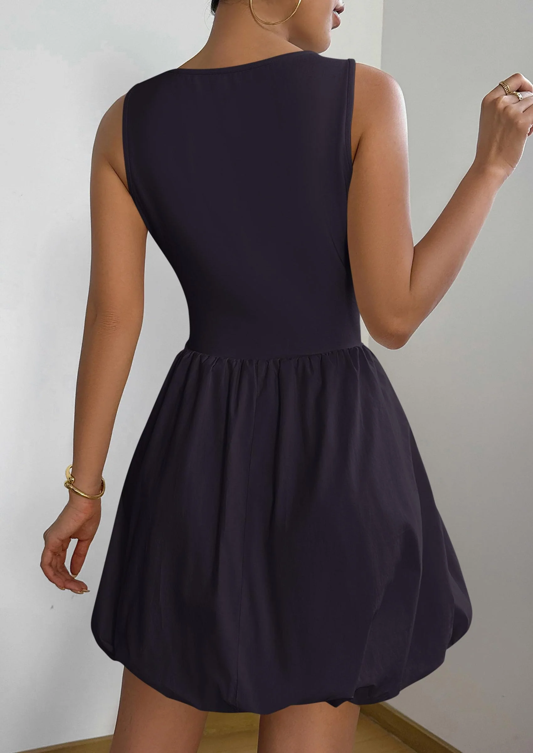 PRETTYGARDEN Summer Dresses for Women Casual Sleeveless Tank Mini Short Dress Crew Neck Bubble Sundress with Pockets - Image 51