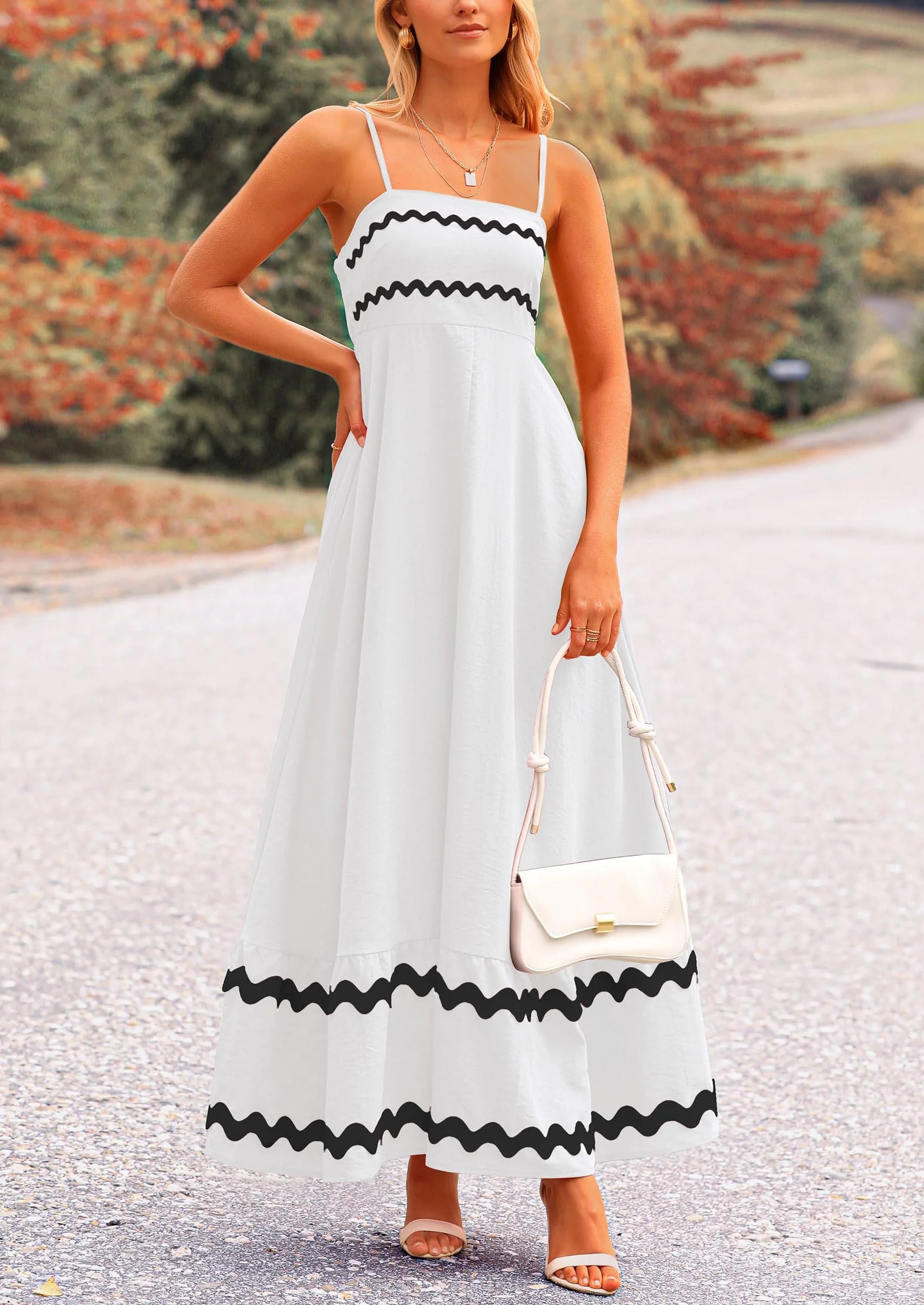 PRETTYGARDEN Women's Summer Flowy Maxi Dress Casual Sleeveless Spaghetti Strap Ruffle Beach Long Dresses - Image 10