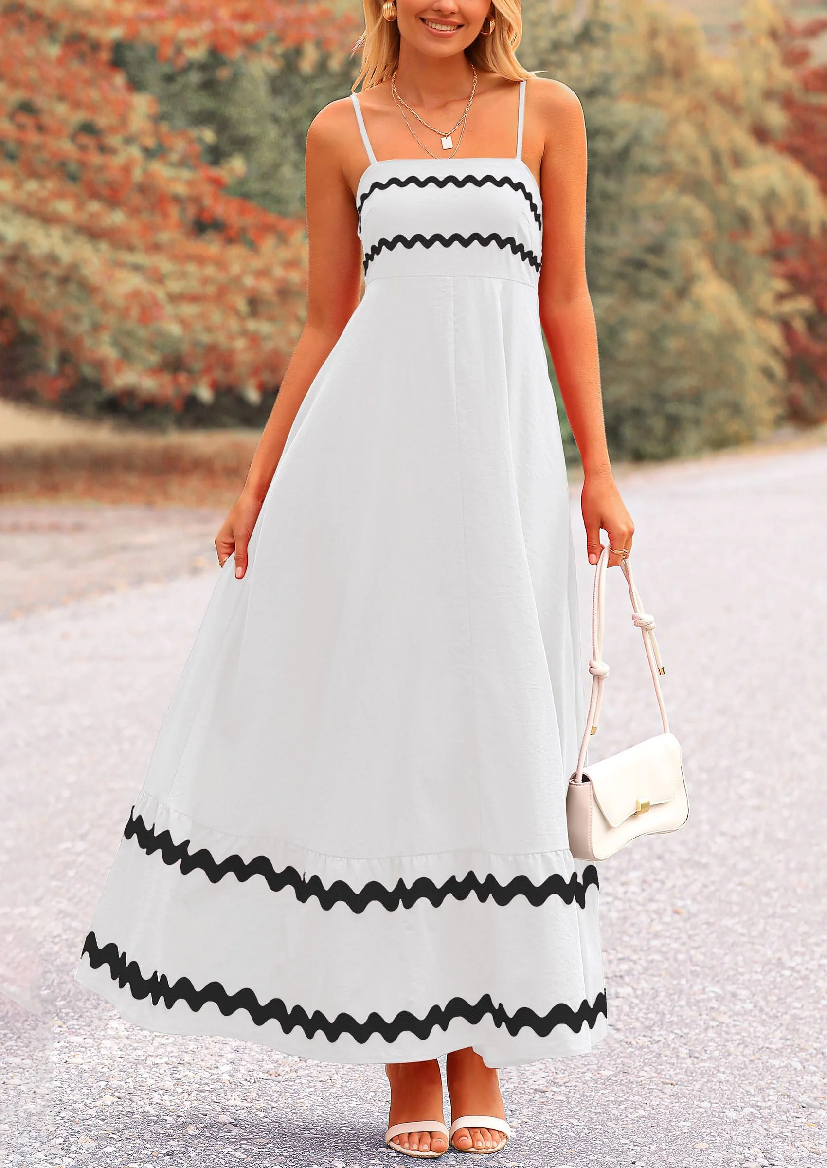 PRETTYGARDEN Women's Summer Flowy Maxi Dress Casual Sleeveless Spaghetti Strap Ruffle Beach Long Dresses - Image 11