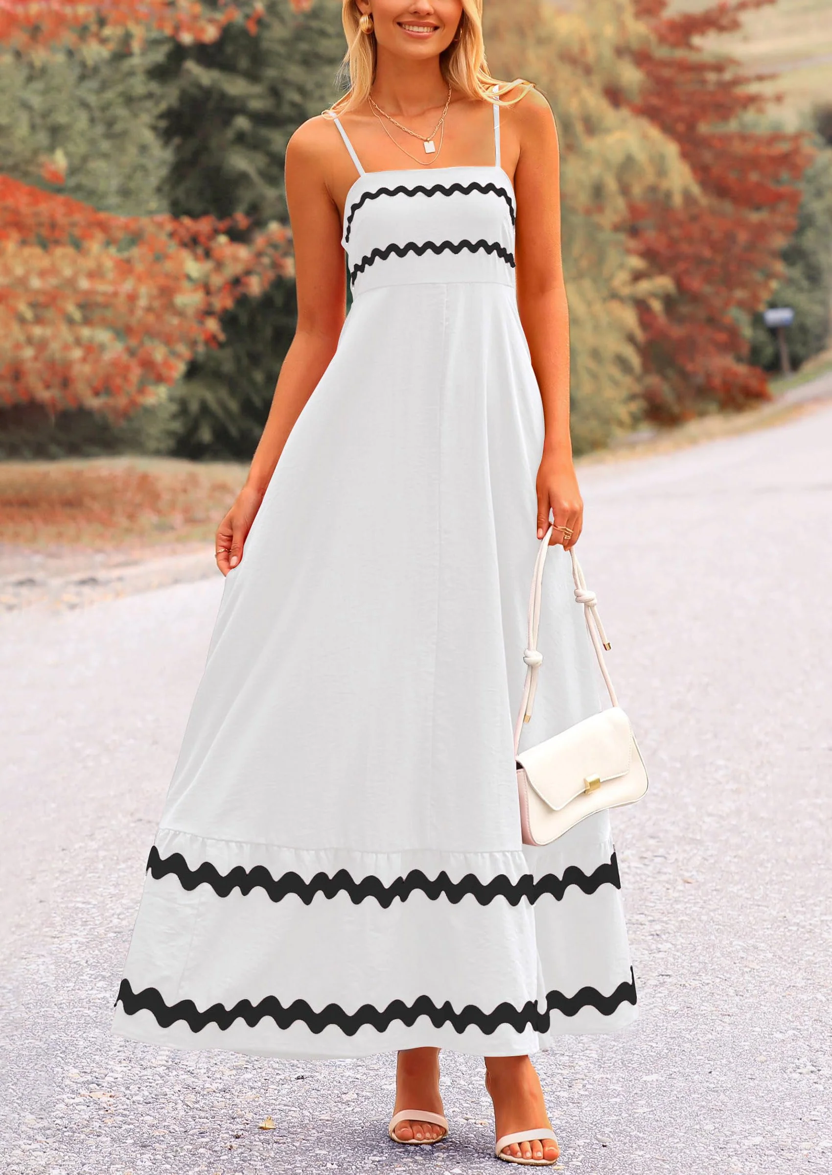 PRETTYGARDEN Women's Summer Flowy Maxi Dress Casual Sleeveless Spaghetti Strap Ruffle Beach Long Dresses - Image 12