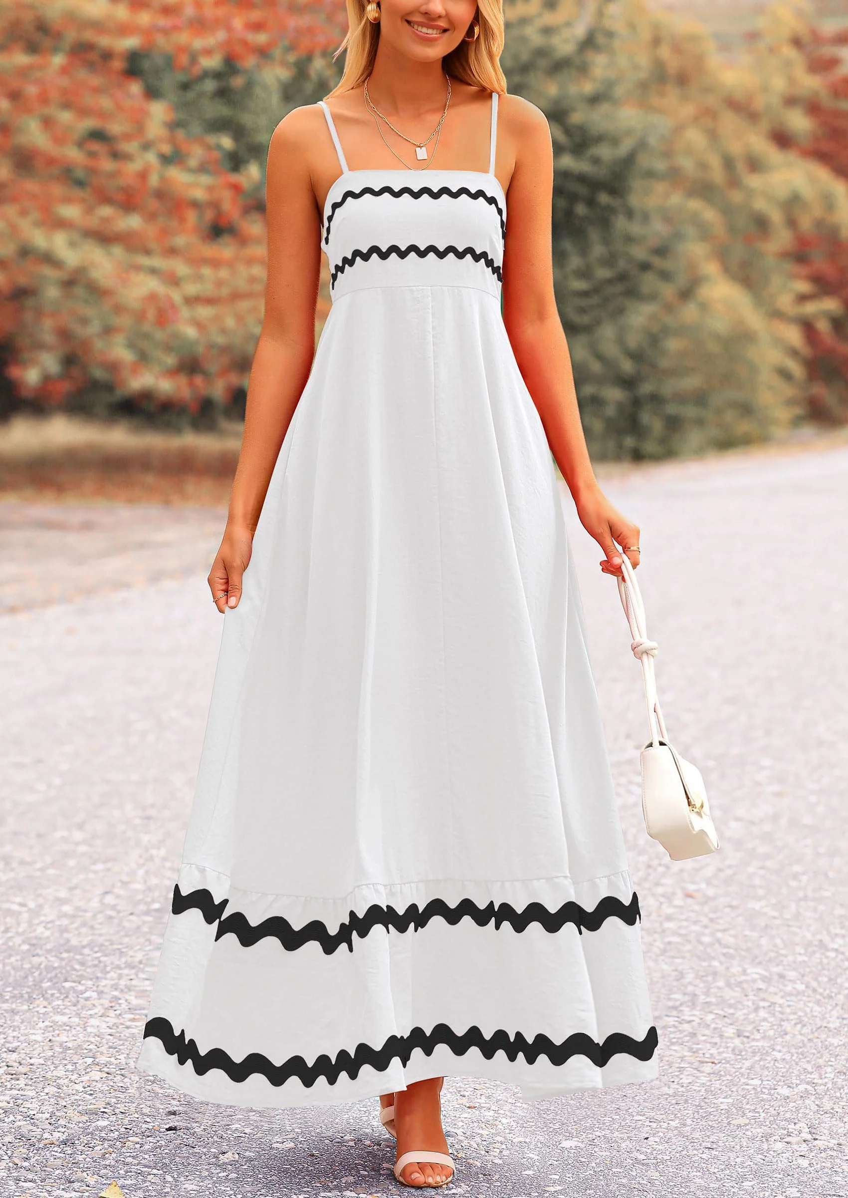 PRETTYGARDEN Women's Summer Flowy Maxi Dress Casual Sleeveless Spaghetti Strap Ruffle Beach Long Dresses - Image 13