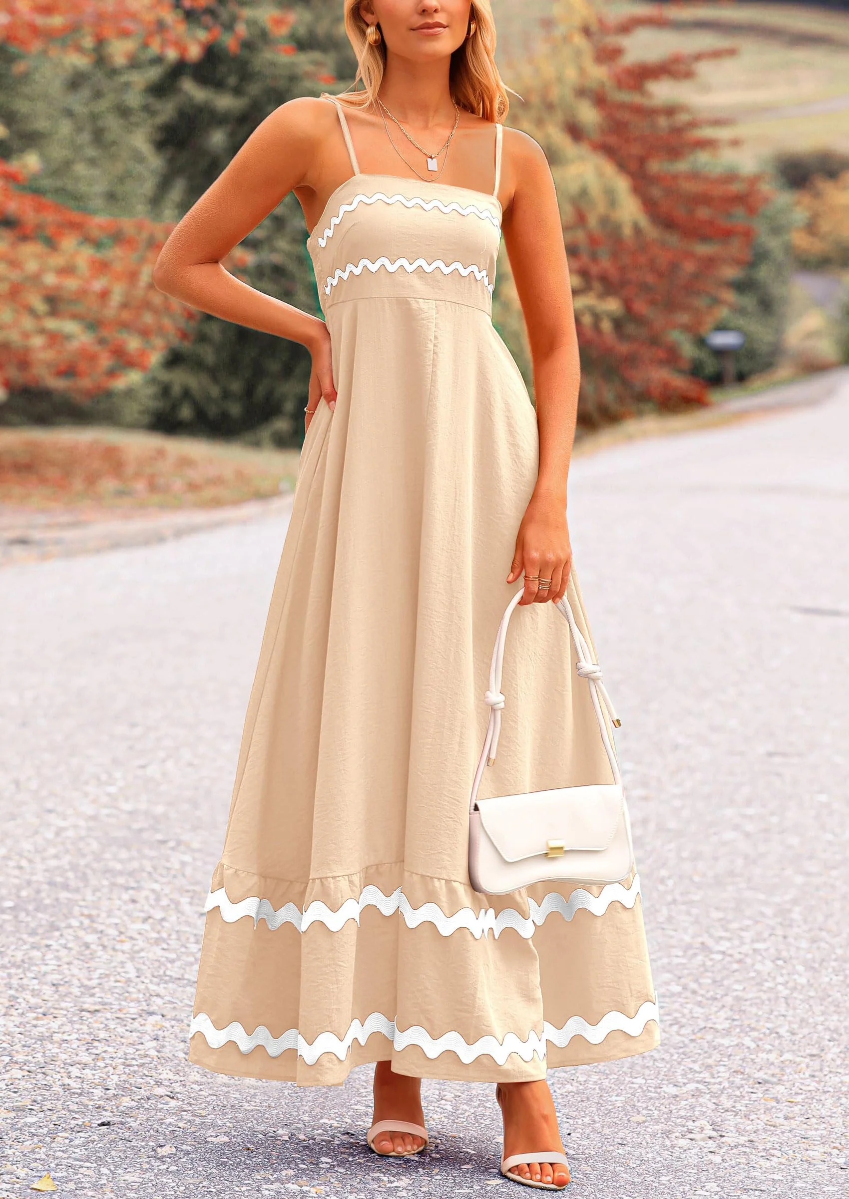 PRETTYGARDEN Women's Summer Flowy Maxi Dress Casual Sleeveless Spaghetti Strap Ruffle Beach Long Dresses - Image 16