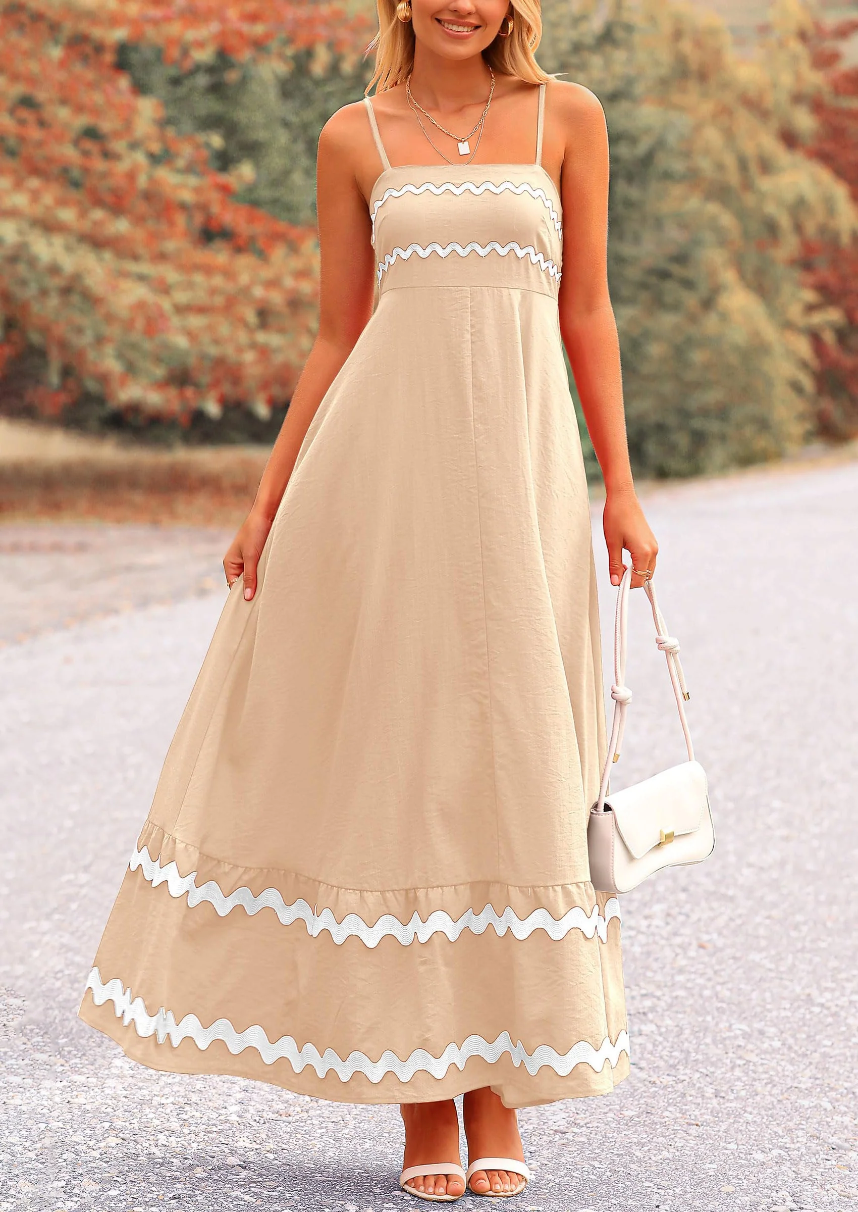 PRETTYGARDEN Women's Summer Flowy Maxi Dress Casual Sleeveless Spaghetti Strap Ruffle Beach Long Dresses - Image 17