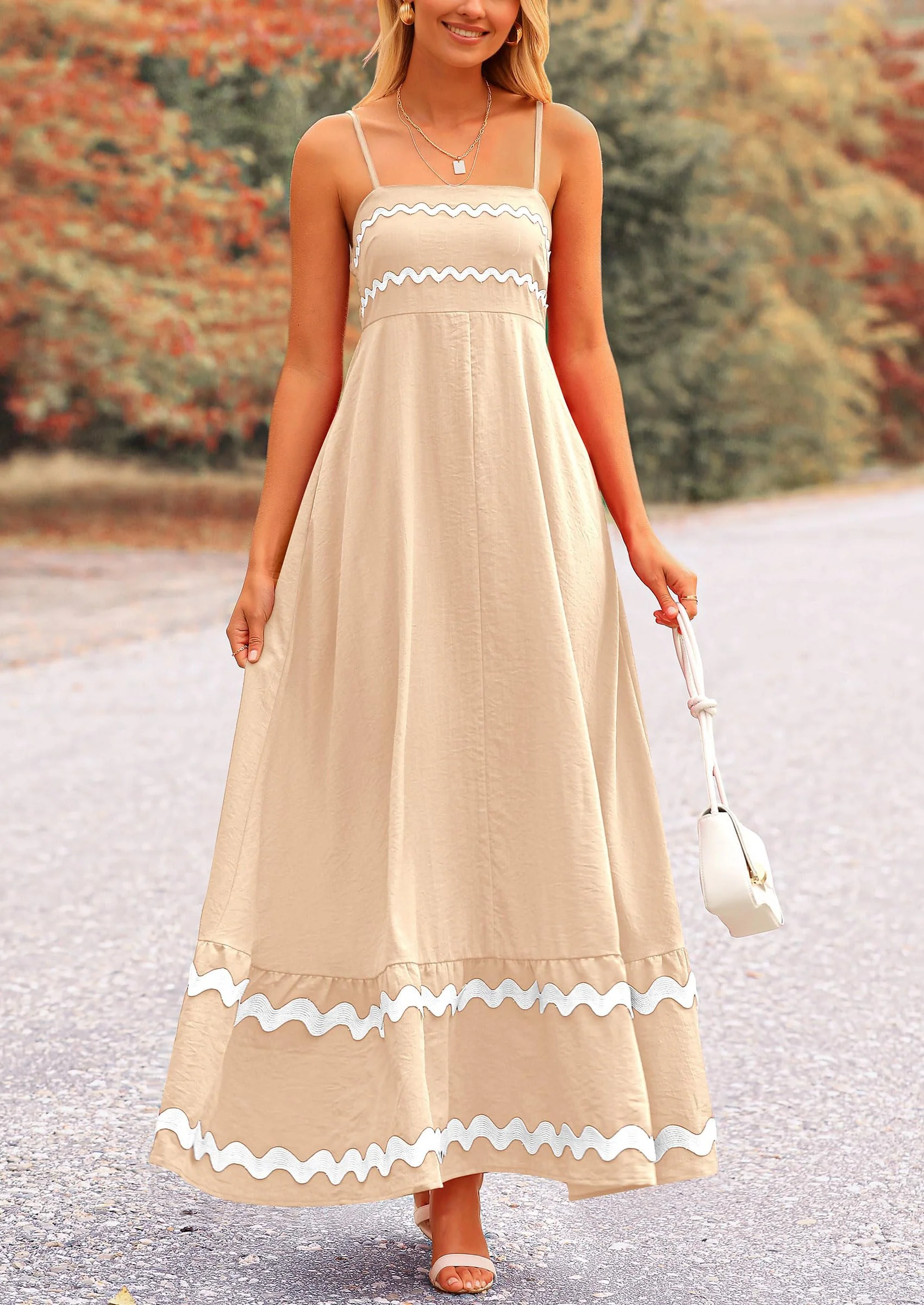 PRETTYGARDEN Women's Summer Flowy Maxi Dress Casual Sleeveless Spaghetti Strap Ruffle Beach Long Dresses - Image 19