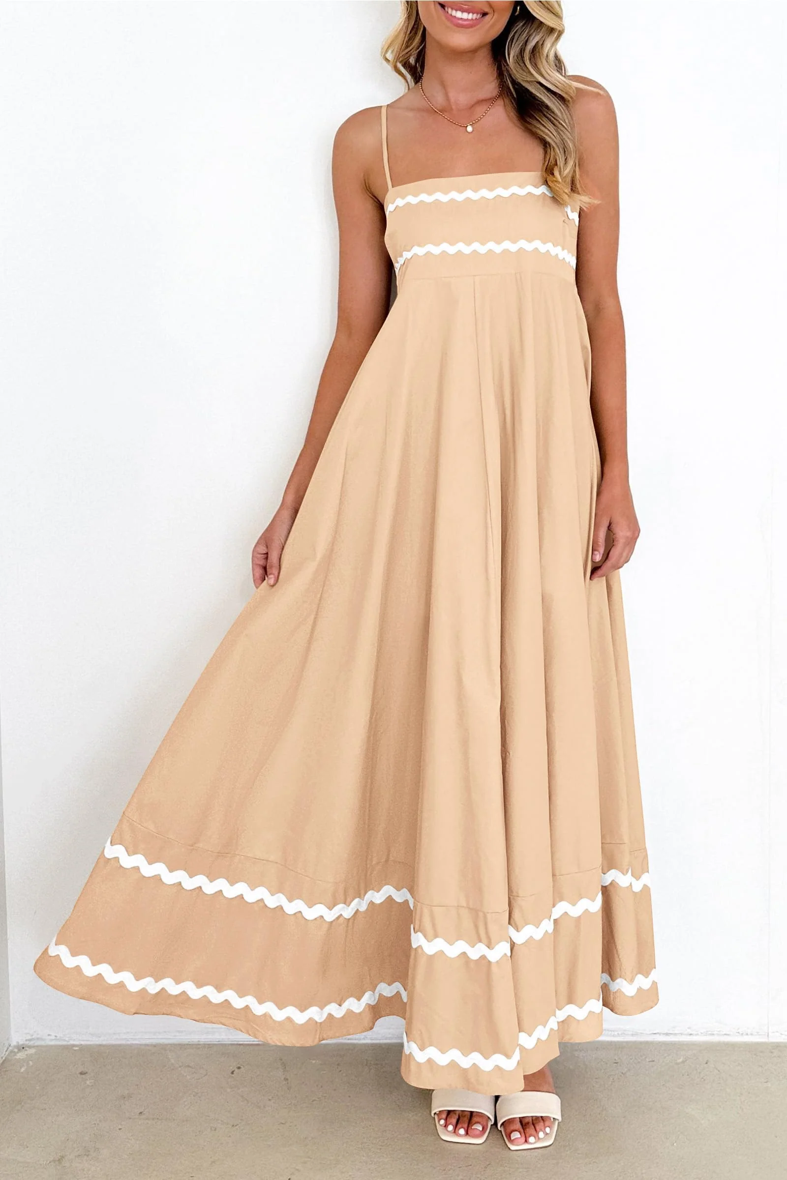 PRETTYGARDEN Women's Summer Flowy Maxi Dress Casual Sleeveless Spaghetti Strap Ruffle Beach Long Dresses - Image 20