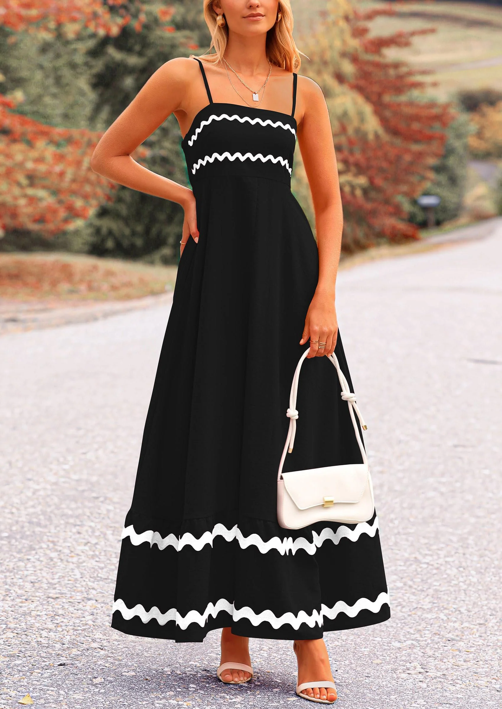 PRETTYGARDEN Women's Summer Flowy Maxi Dress Casual Sleeveless Spaghetti Strap Ruffle Beach Long Dresses - Image 23