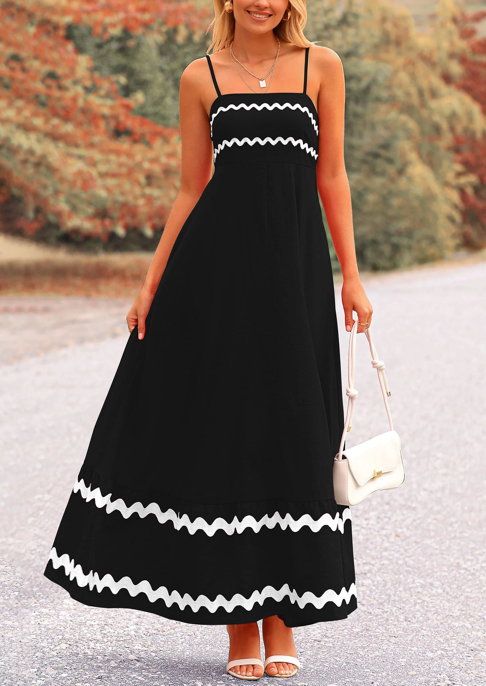 PRETTYGARDEN Women's Summer Flowy Maxi Dress Casual Sleeveless Spaghetti Strap Ruffle Beach Long Dresses - Image 24