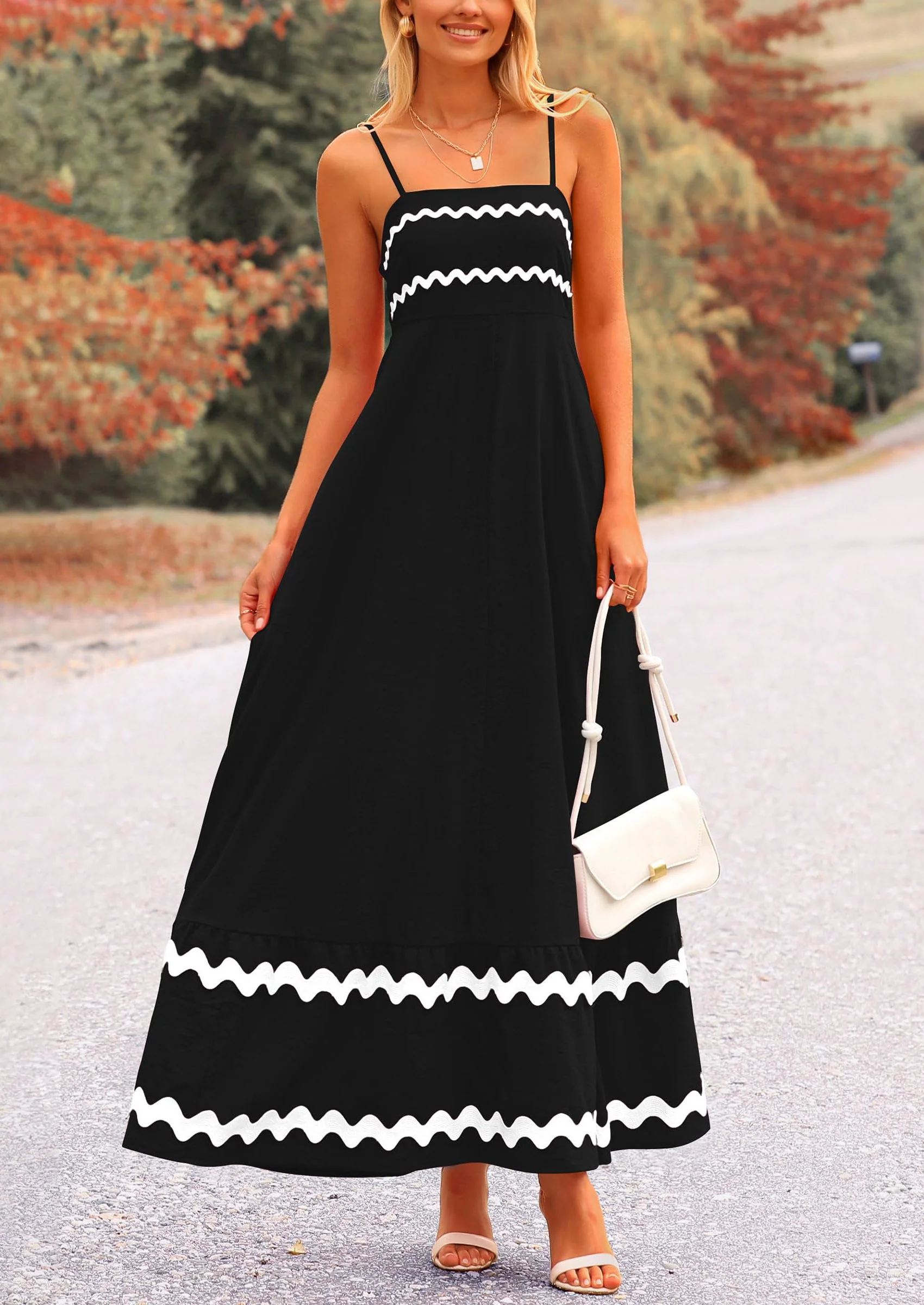 PRETTYGARDEN Women's Summer Flowy Maxi Dress Casual Sleeveless Spaghetti Strap Ruffle Beach Long Dresses - Image 25