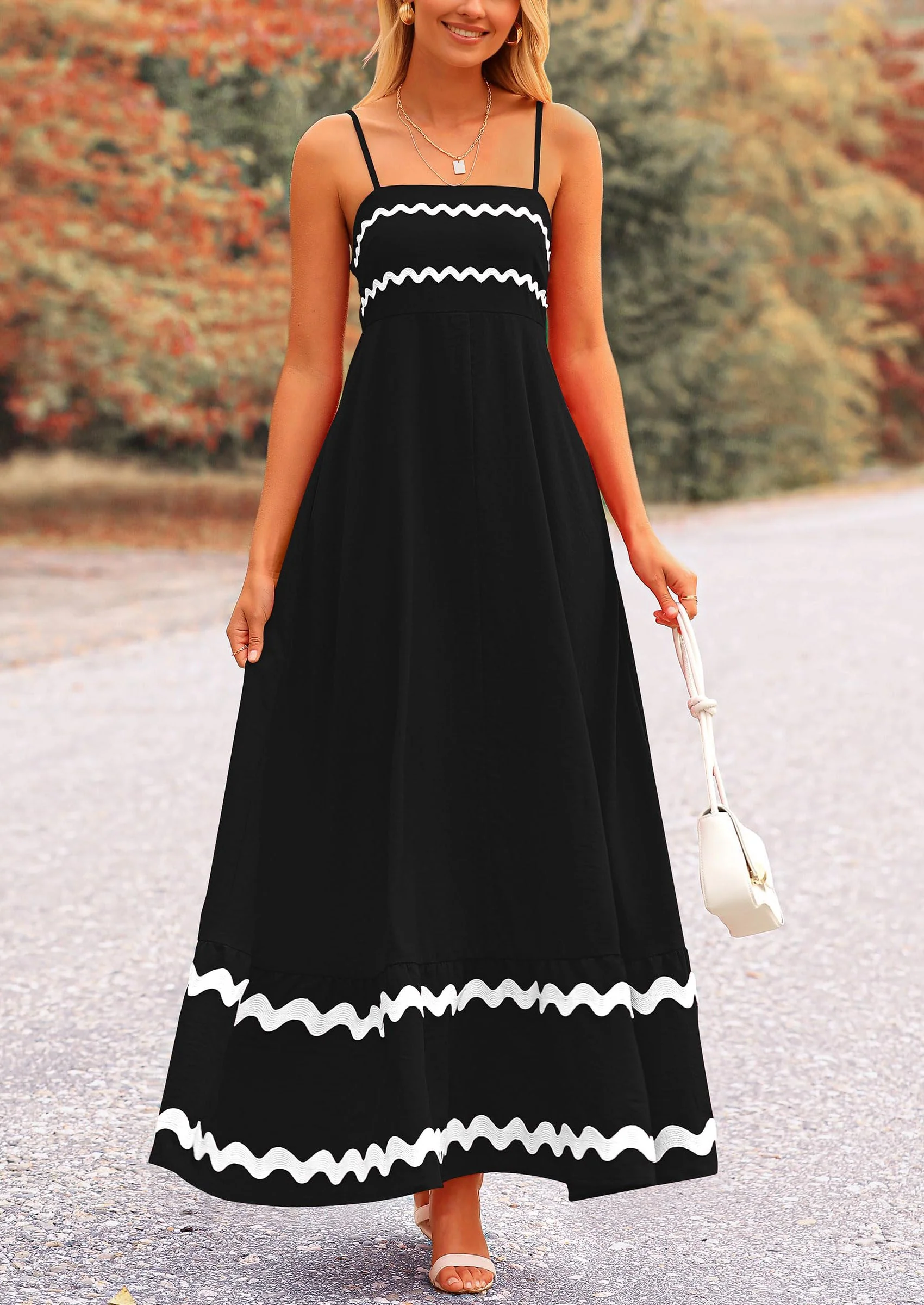 PRETTYGARDEN Women's Summer Flowy Maxi Dress Casual Sleeveless Spaghetti Strap Ruffle Beach Long Dresses - Image 26