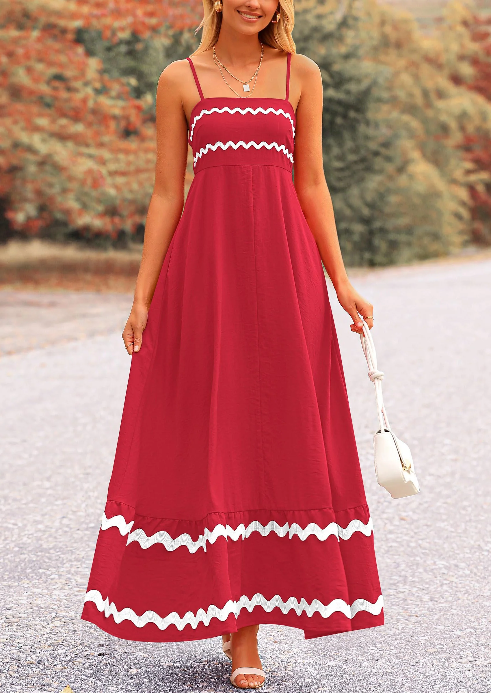 PRETTYGARDEN Women's Summer Flowy Maxi Dress Casual Sleeveless Spaghetti Strap Ruffle Beach Long Dresses - Image 30