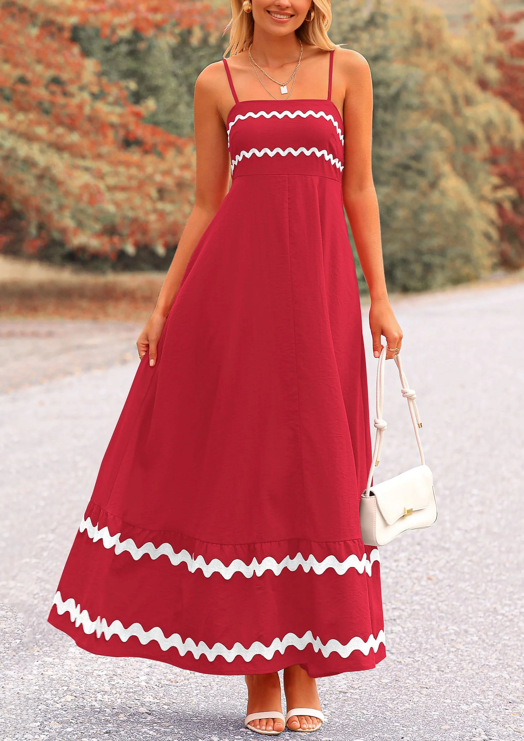 PRETTYGARDEN Women's Summer Flowy Maxi Dress Casual Sleeveless Spaghetti Strap Ruffle Beach Long Dresses - Image 32