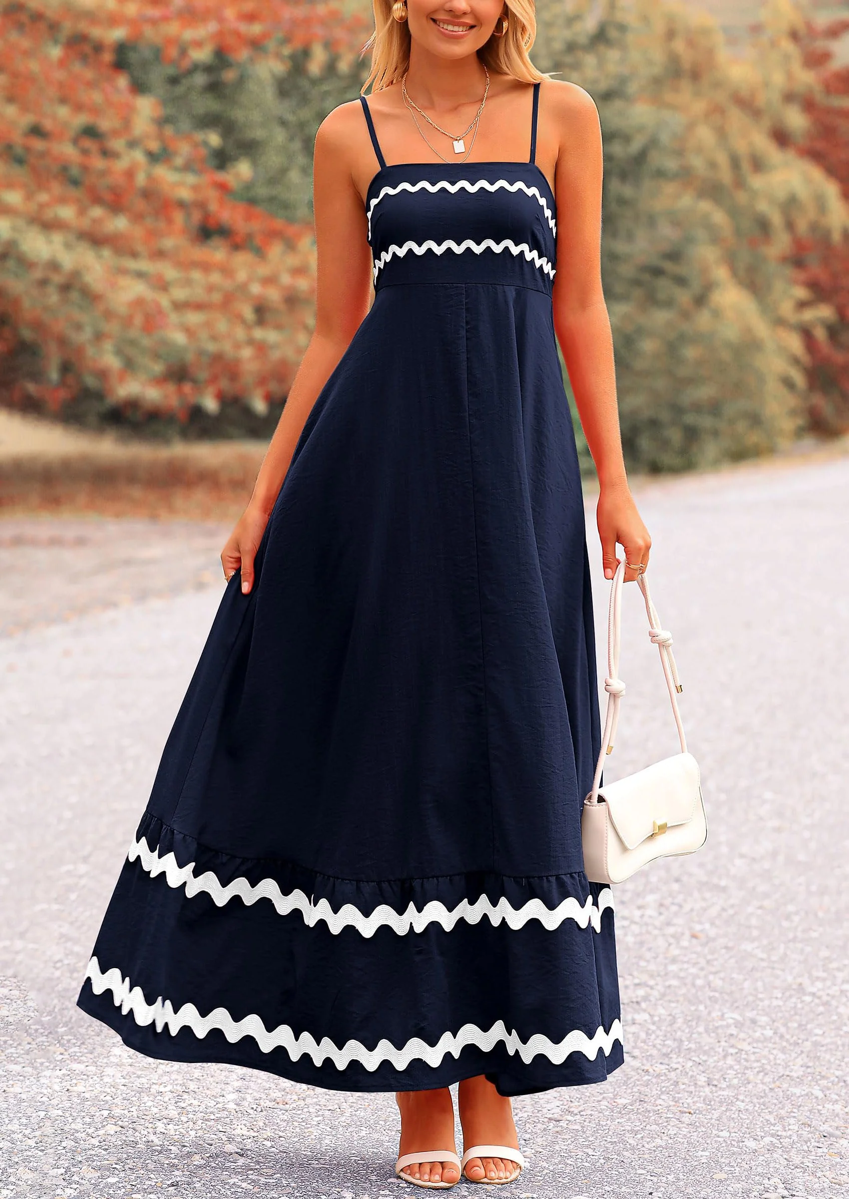 PRETTYGARDEN Women's Summer Flowy Maxi Dress Casual Sleeveless Spaghetti Strap Ruffle Beach Long Dresses - Image 36