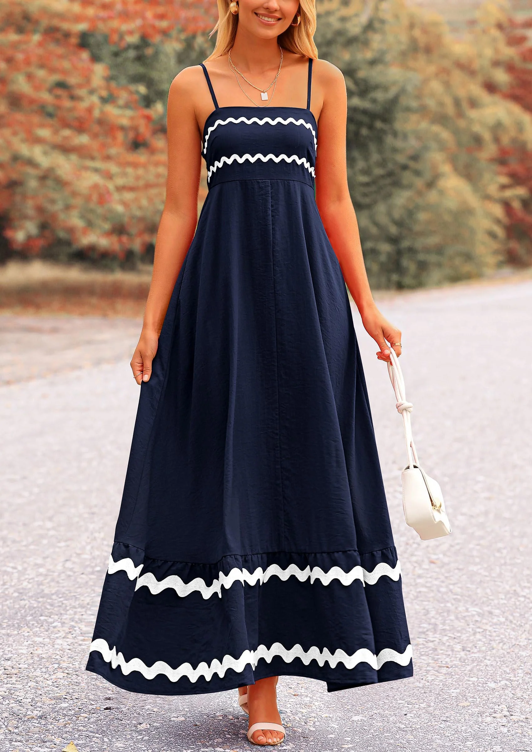 PRETTYGARDEN Women's Summer Flowy Maxi Dress Casual Sleeveless Spaghetti Strap Ruffle Beach Long Dresses - Image 37