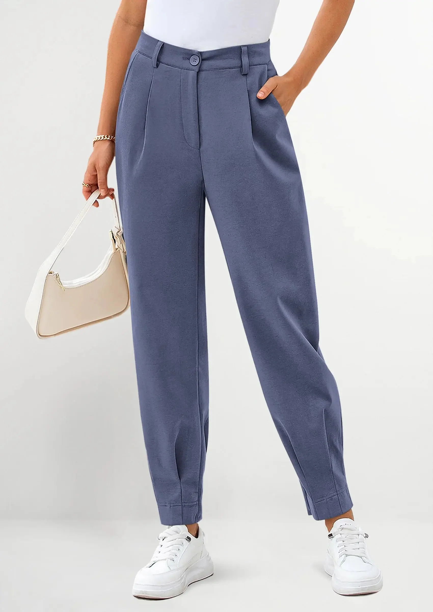 PRETTYGARDEN Womens Dress Pants Business Casual Trendy High Waisted Ankle Length Dressy Trousers Slacks Work Clothes - Image 51