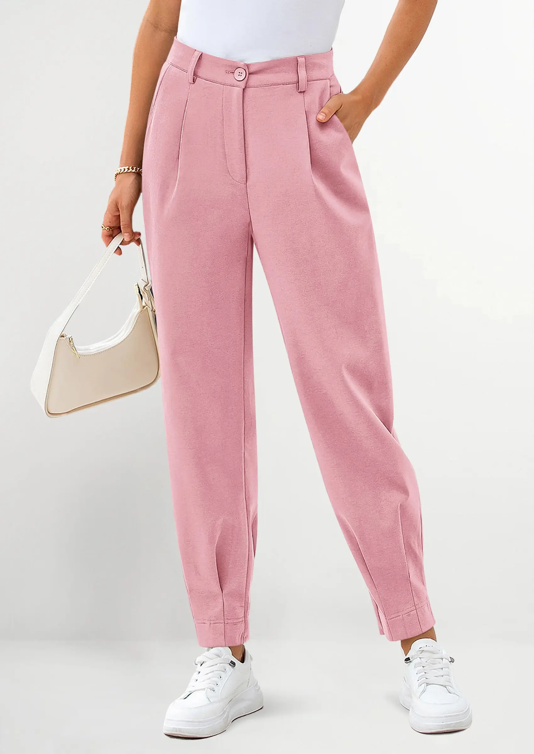 PRETTYGARDEN Womens Dress Pants Business Casual Trendy High Waisted Ankle Length Dressy Trousers Slacks Work Clothes - Image 69