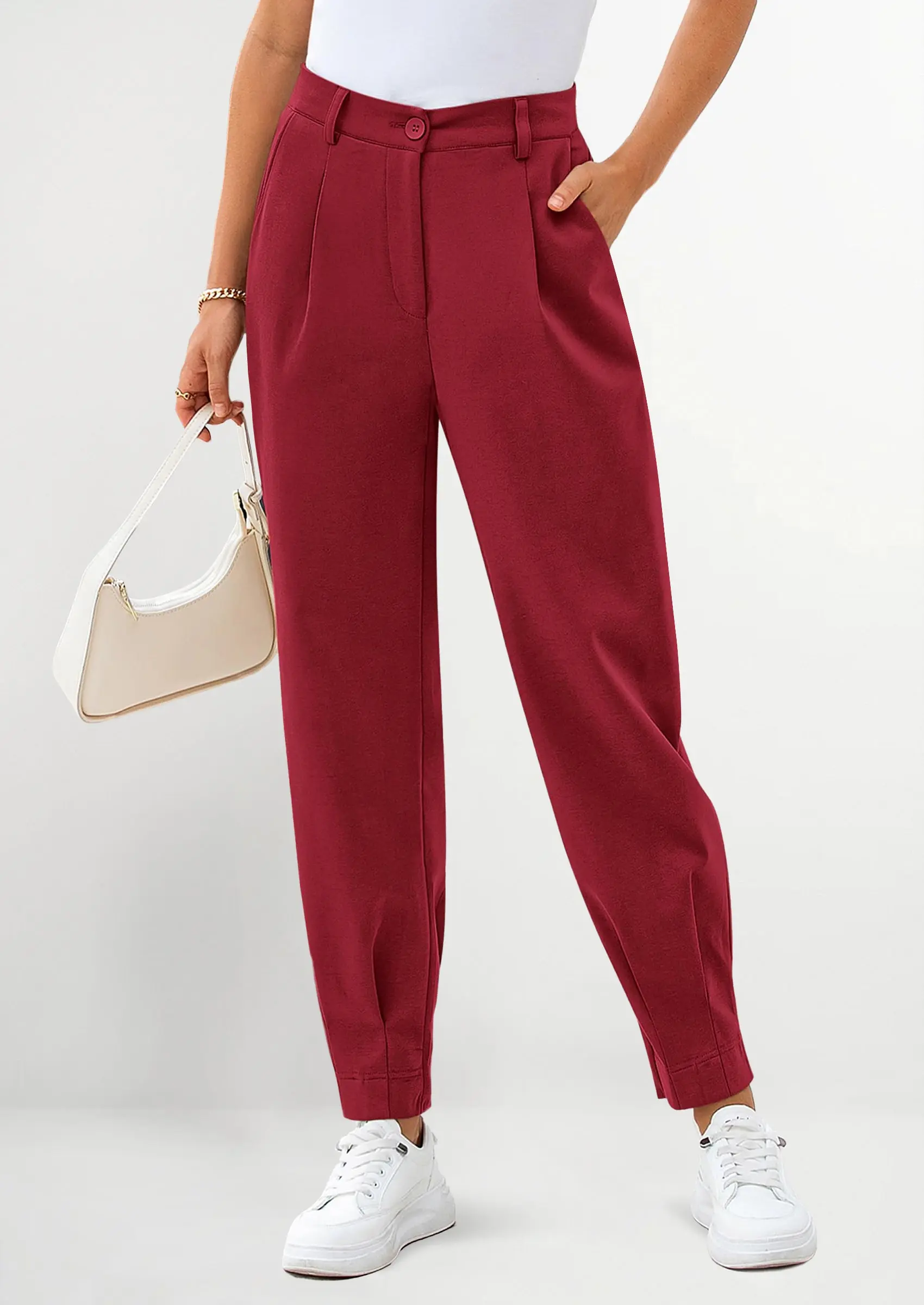 PRETTYGARDEN Womens Dress Pants Business Casual Trendy High Waisted Ankle Length Dressy Trousers Slacks Work Clothes - Image 81