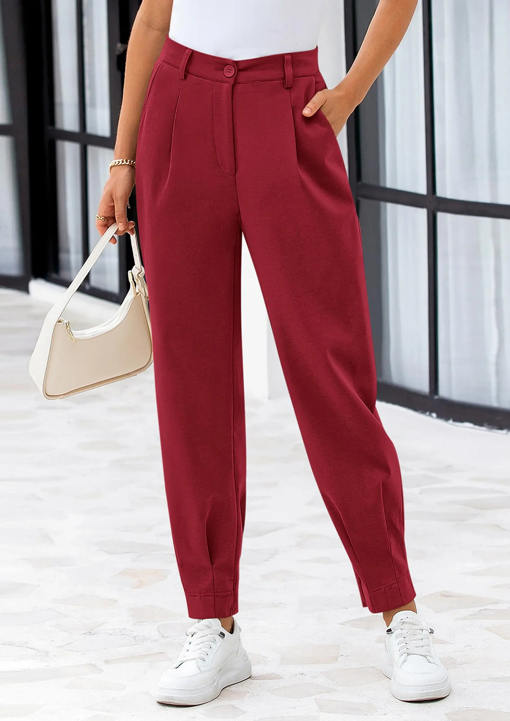 PRETTYGARDEN Womens Dress Pants Business Casual Trendy High Waisted Ankle Length Dressy Trousers Slacks Work Clothes - Image 84