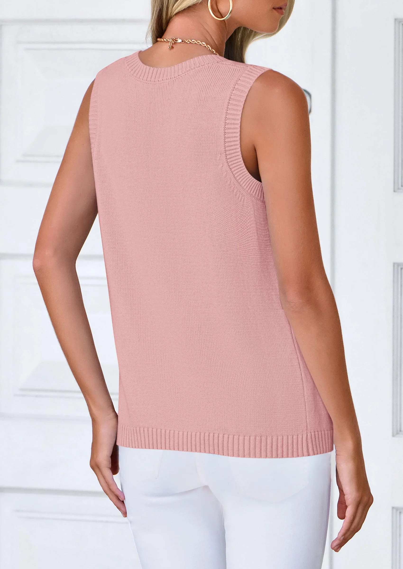 PRETTYGARDEN Sweater Vest Women Spring Summer Casual Lightweight Knit Sleeveless Button Down Tank Tops Trendy Clothes - Image 27