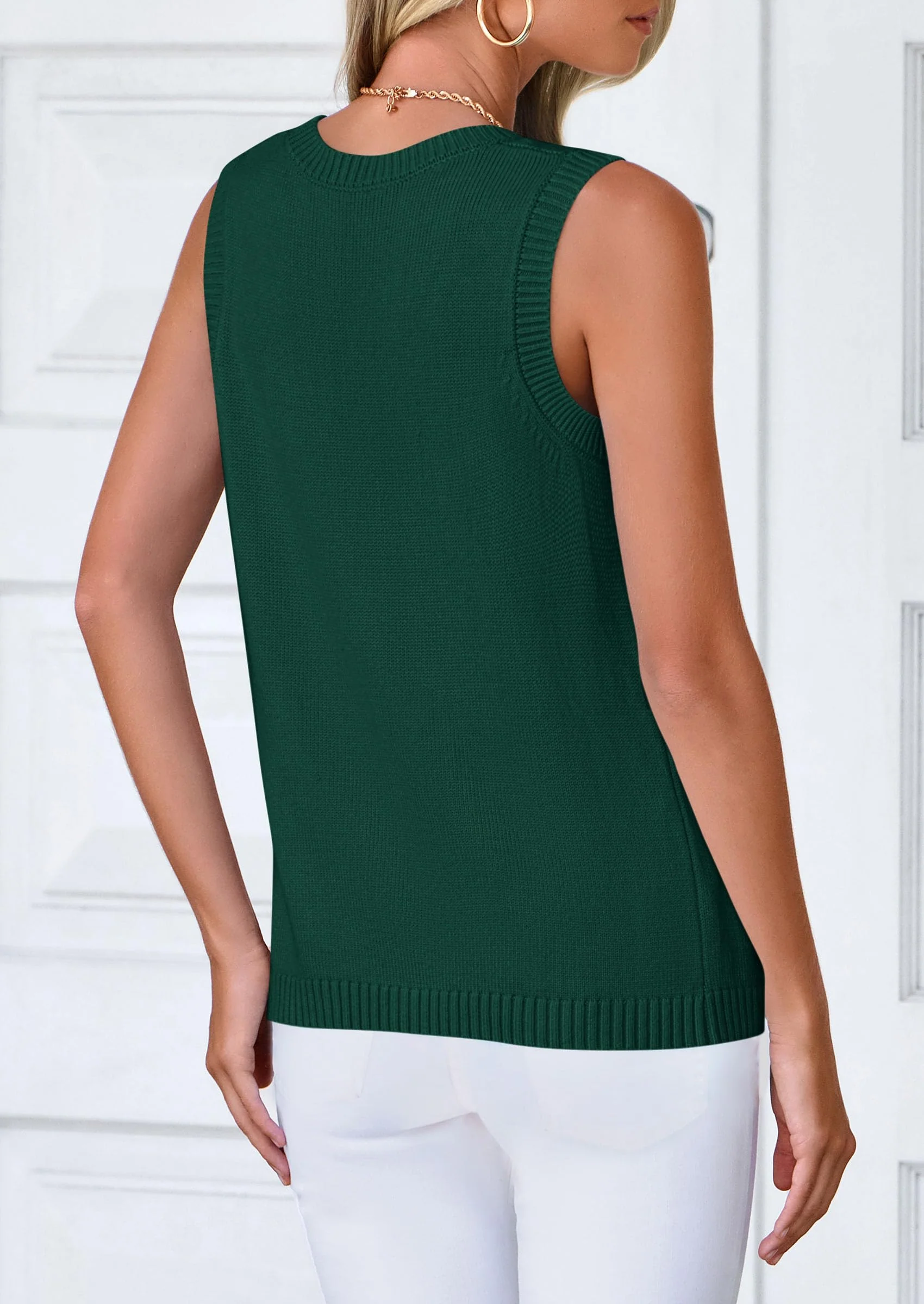 PRETTYGARDEN Sweater Vest Women Spring Summer Casual Lightweight Knit Sleeveless Button Down Tank Tops Trendy Clothes - Image 35