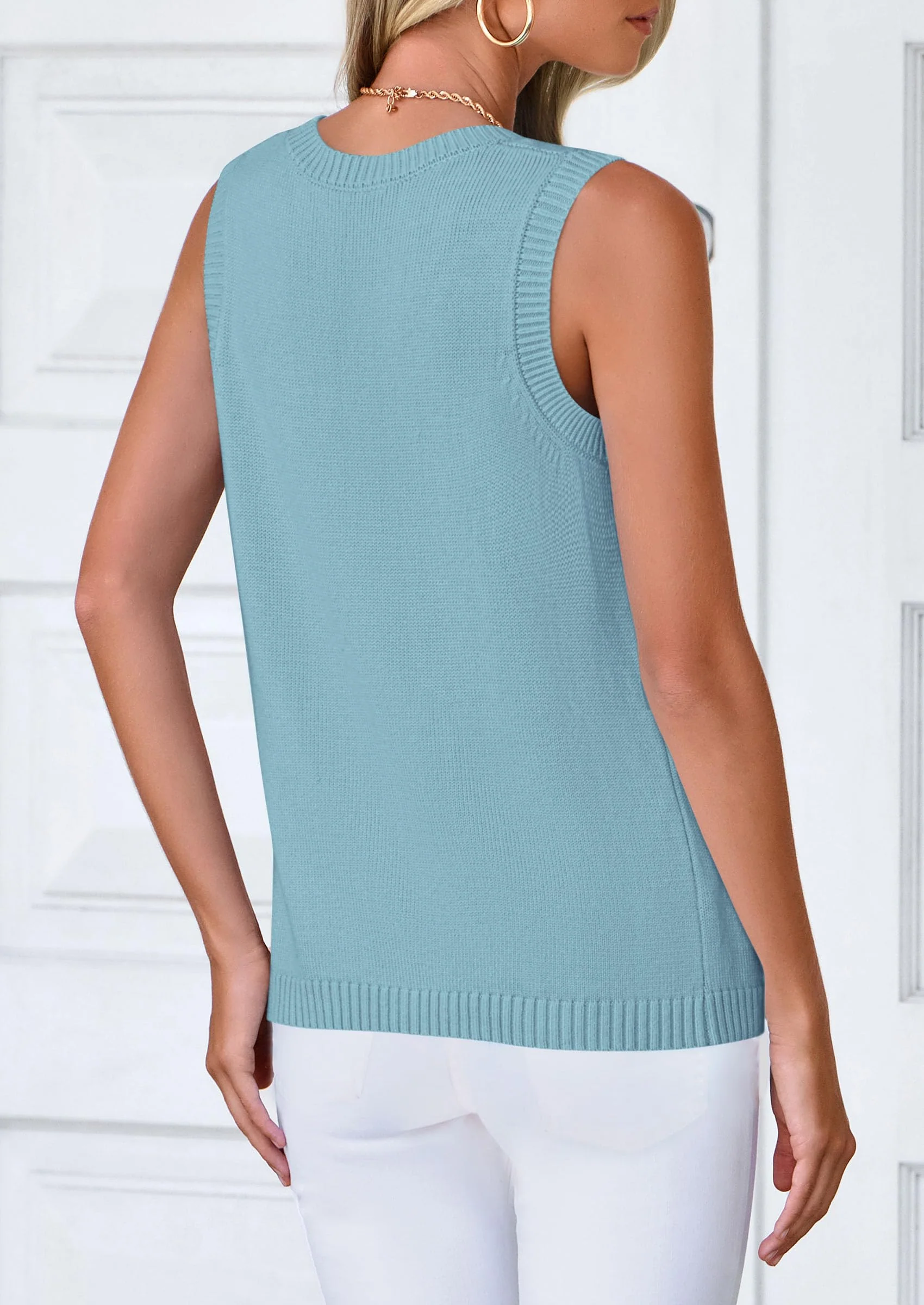 PRETTYGARDEN Sweater Vest Women Spring Summer Casual Lightweight Knit Sleeveless Button Down Tank Tops Trendy Clothes - Image 50