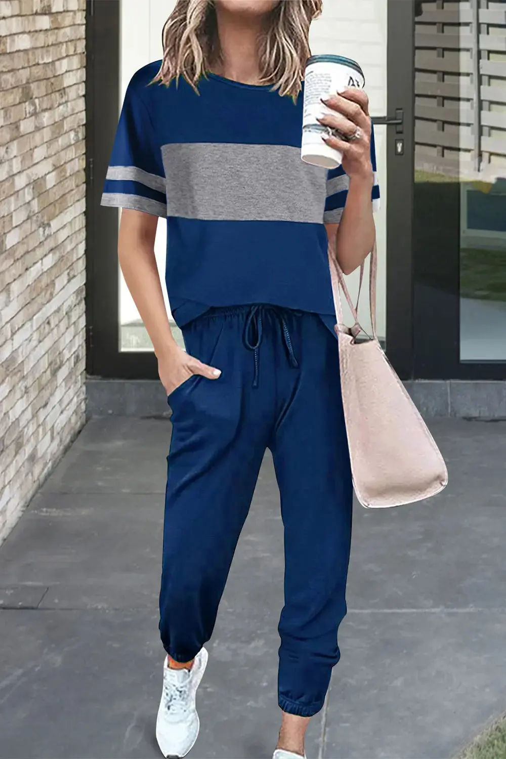 PRETTYGARDEN Women's Two Piece Lounge Sets Spring Summer Jogger Pants Vacation Outfits Travel Airplane Matching Clothes - Image 10