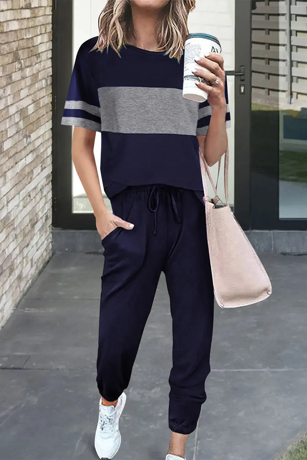 PRETTYGARDEN Women's Two Piece Lounge Sets Spring Summer Jogger Pants Vacation Outfits Travel Airplane Matching Clothes - Image 14