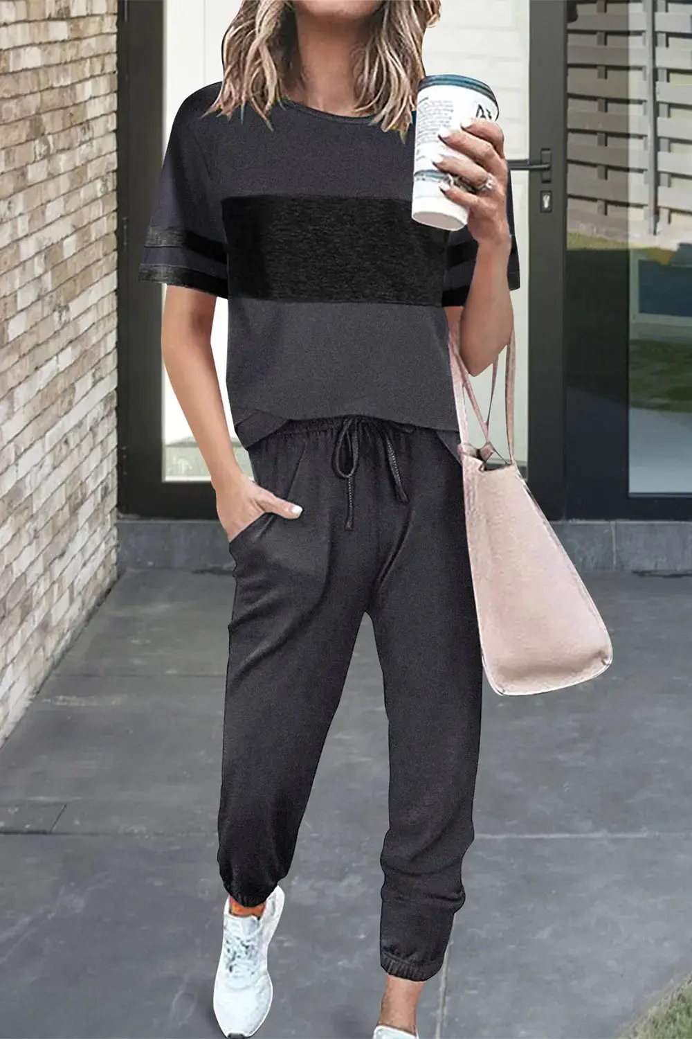 PRETTYGARDEN Women's Two Piece Lounge Sets Spring Summer Jogger Pants Vacation Outfits Travel Airplane Matching Clothes - Image 18