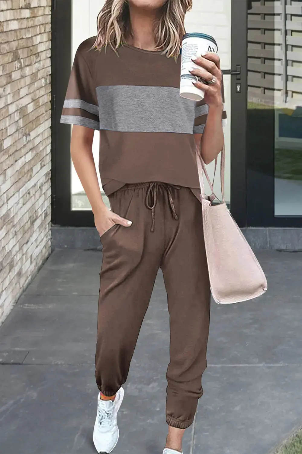 PRETTYGARDEN Women's Two Piece Lounge Sets Spring Summer Jogger Pants Vacation Outfits Travel Airplane Matching Clothes - Image 22