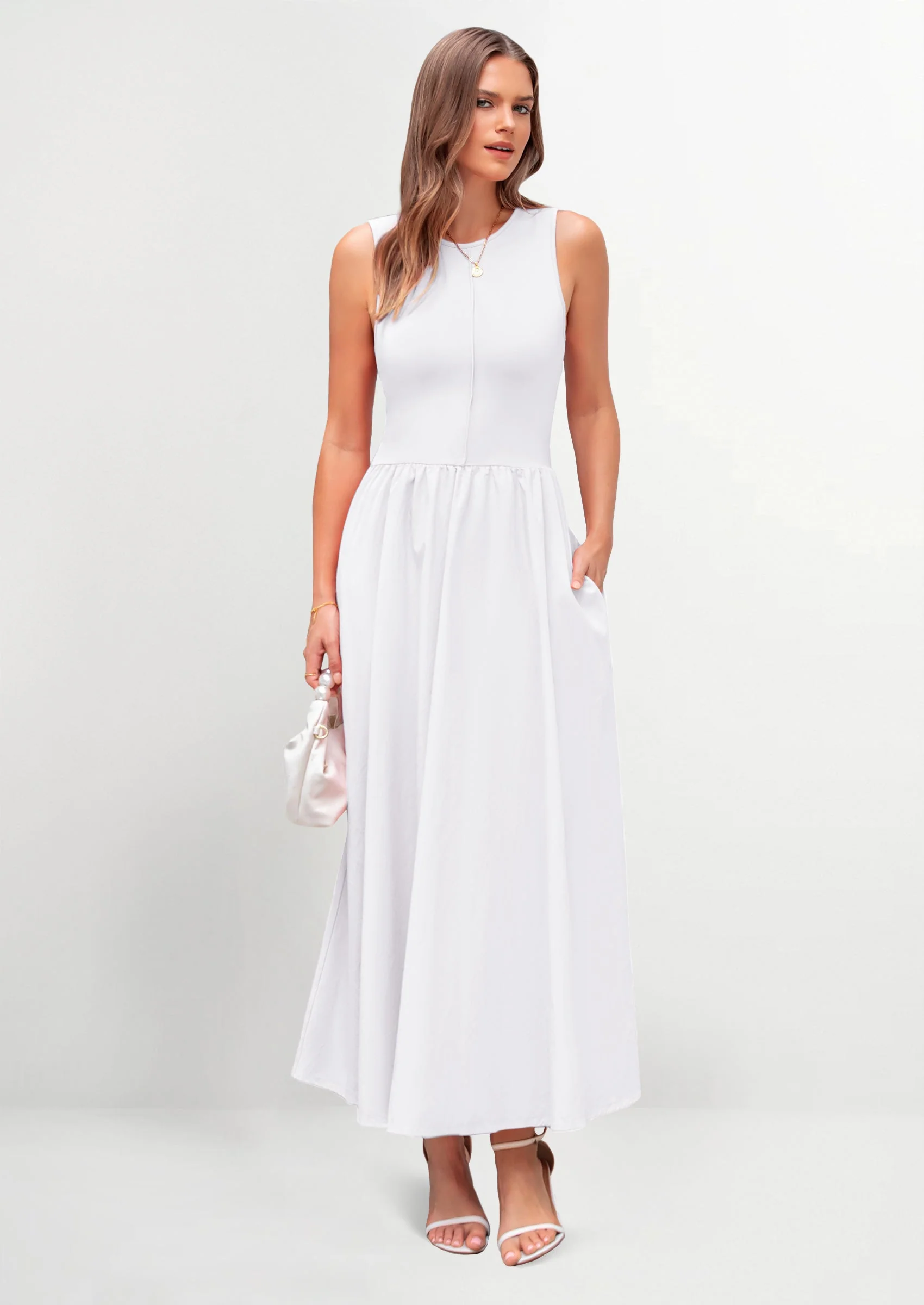 PRETTYGARDEN Women Maxi Dresses Casual Sleeveless Patchwork Knit Tank Dress Flowy Beach Sundress Long Dress - Image 25