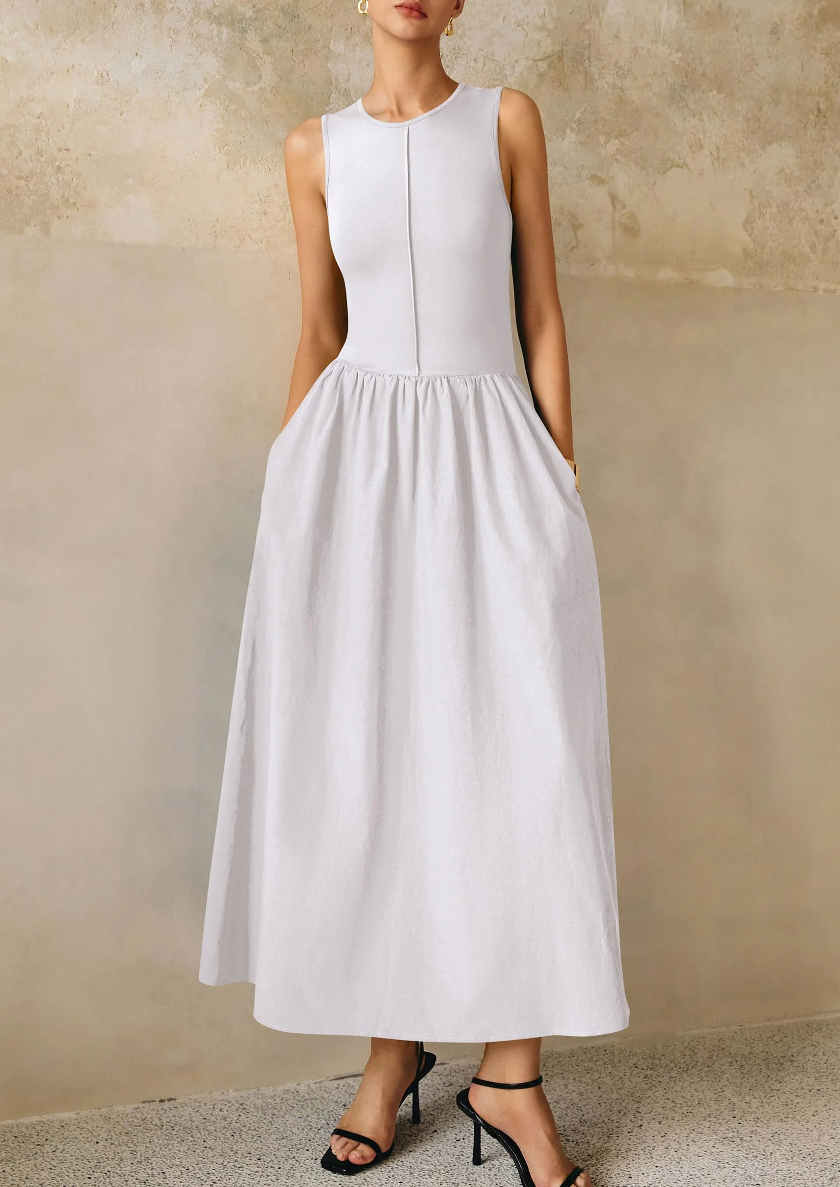 PRETTYGARDEN Women Maxi Dresses Casual Sleeveless Patchwork Knit Tank Dress Flowy Beach Sundress Long Dress - Image 27