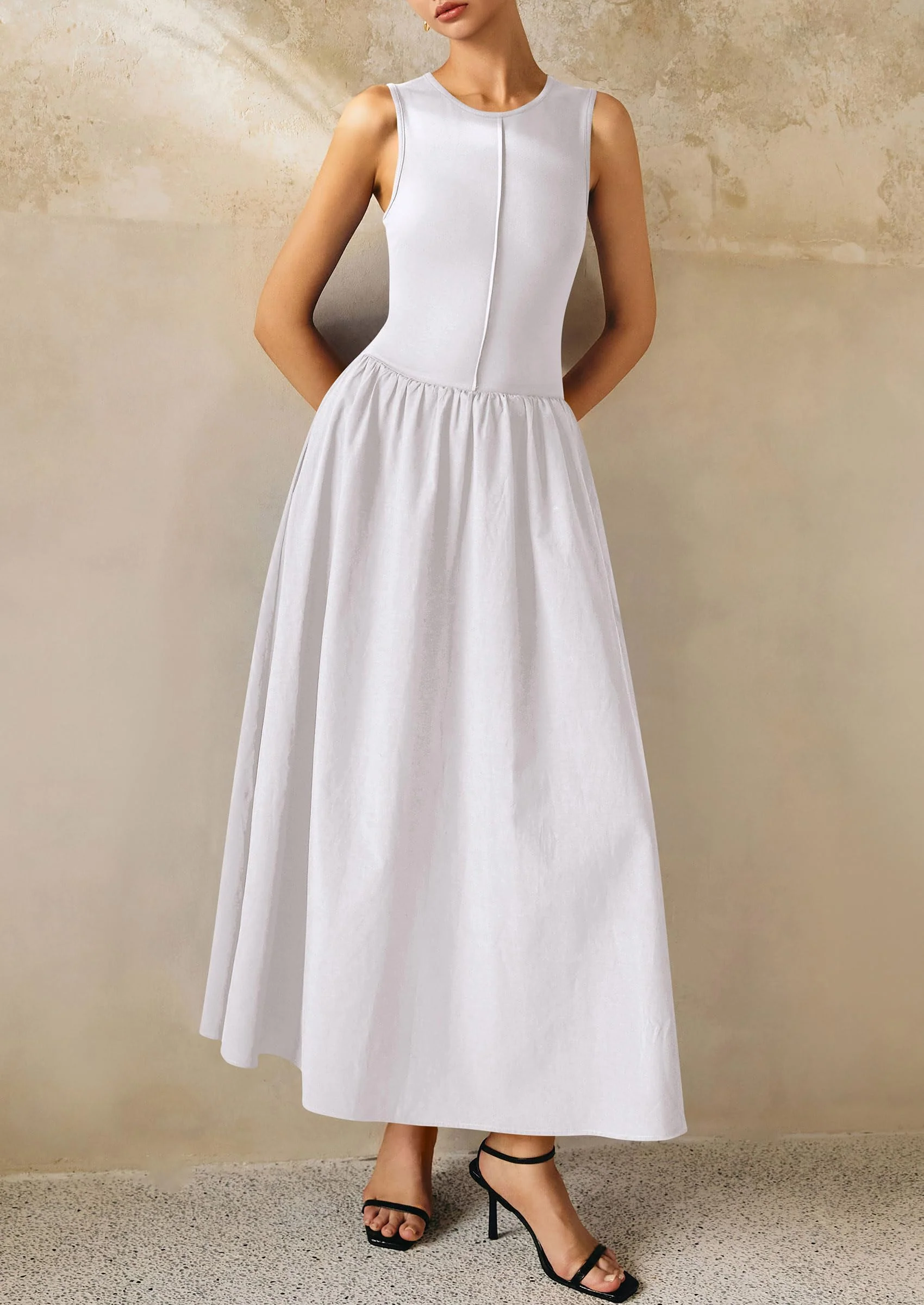 PRETTYGARDEN Women Maxi Dresses Casual Sleeveless Patchwork Knit Tank Dress Flowy Beach Sundress Long Dress - Image 29