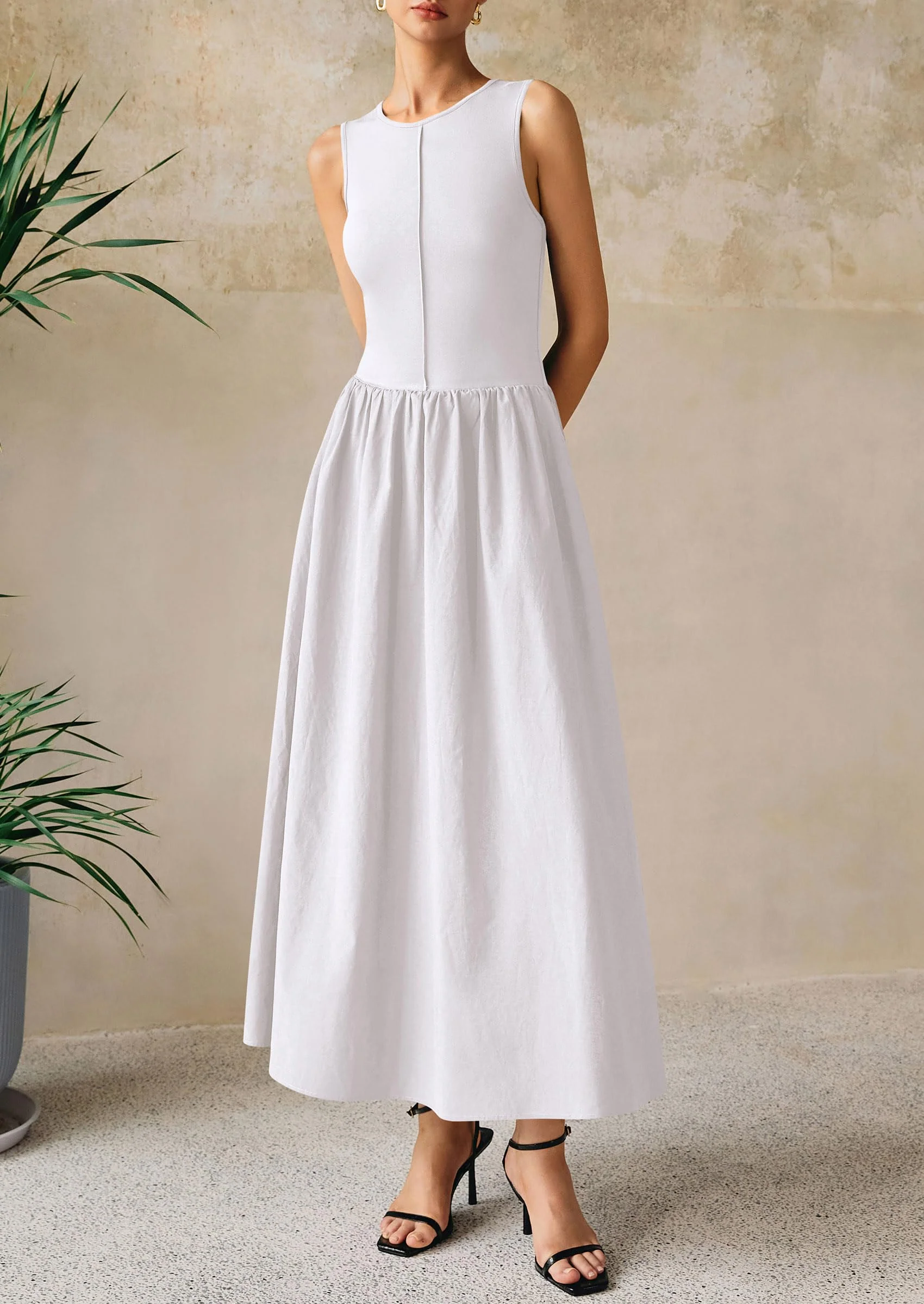 PRETTYGARDEN Women Maxi Dresses Casual Sleeveless Patchwork Knit Tank Dress Flowy Beach Sundress Long Dress - Image 30