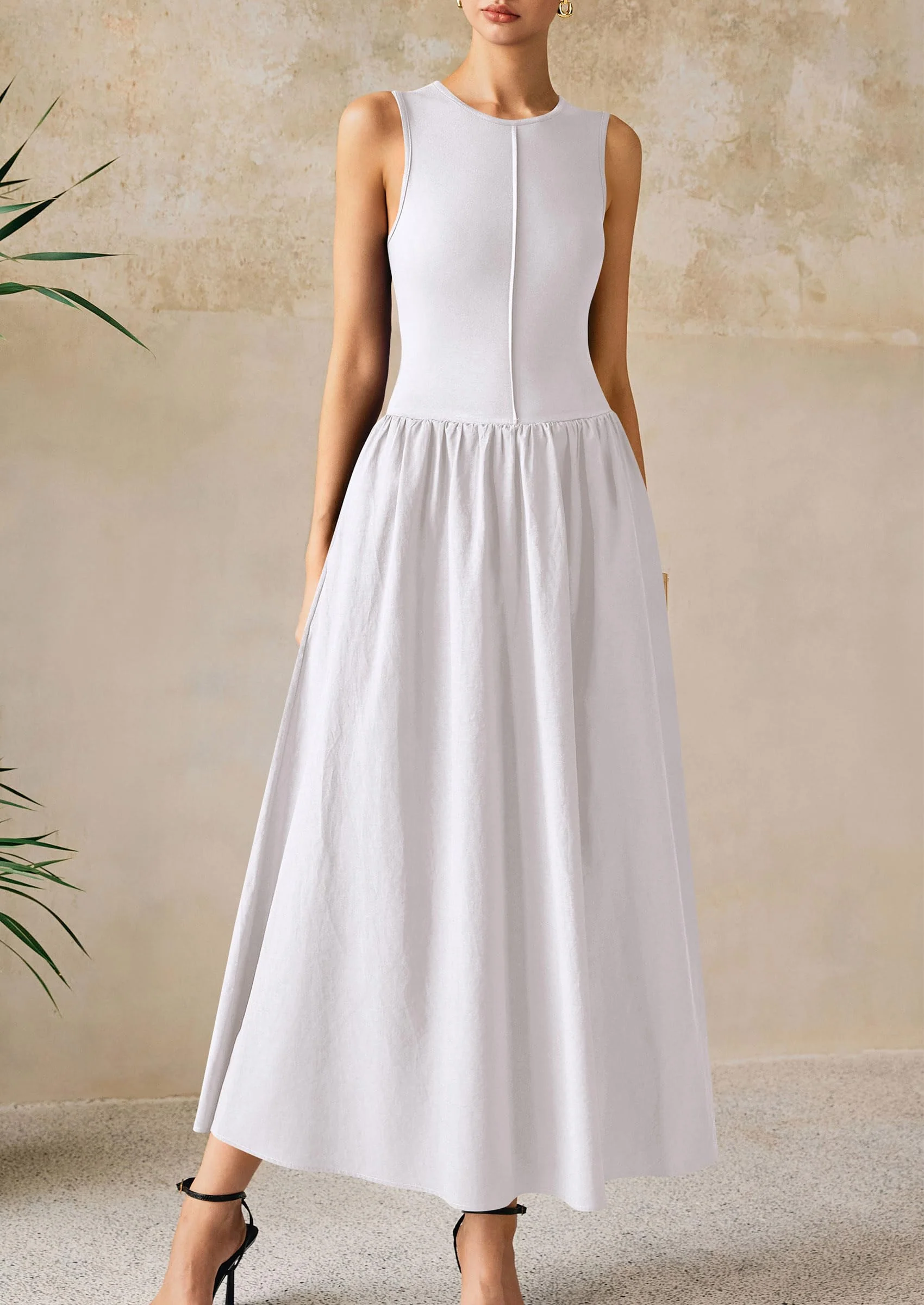 PRETTYGARDEN Women Maxi Dresses Casual Sleeveless Patchwork Knit Tank Dress Flowy Beach Sundress Long Dress - Image 31