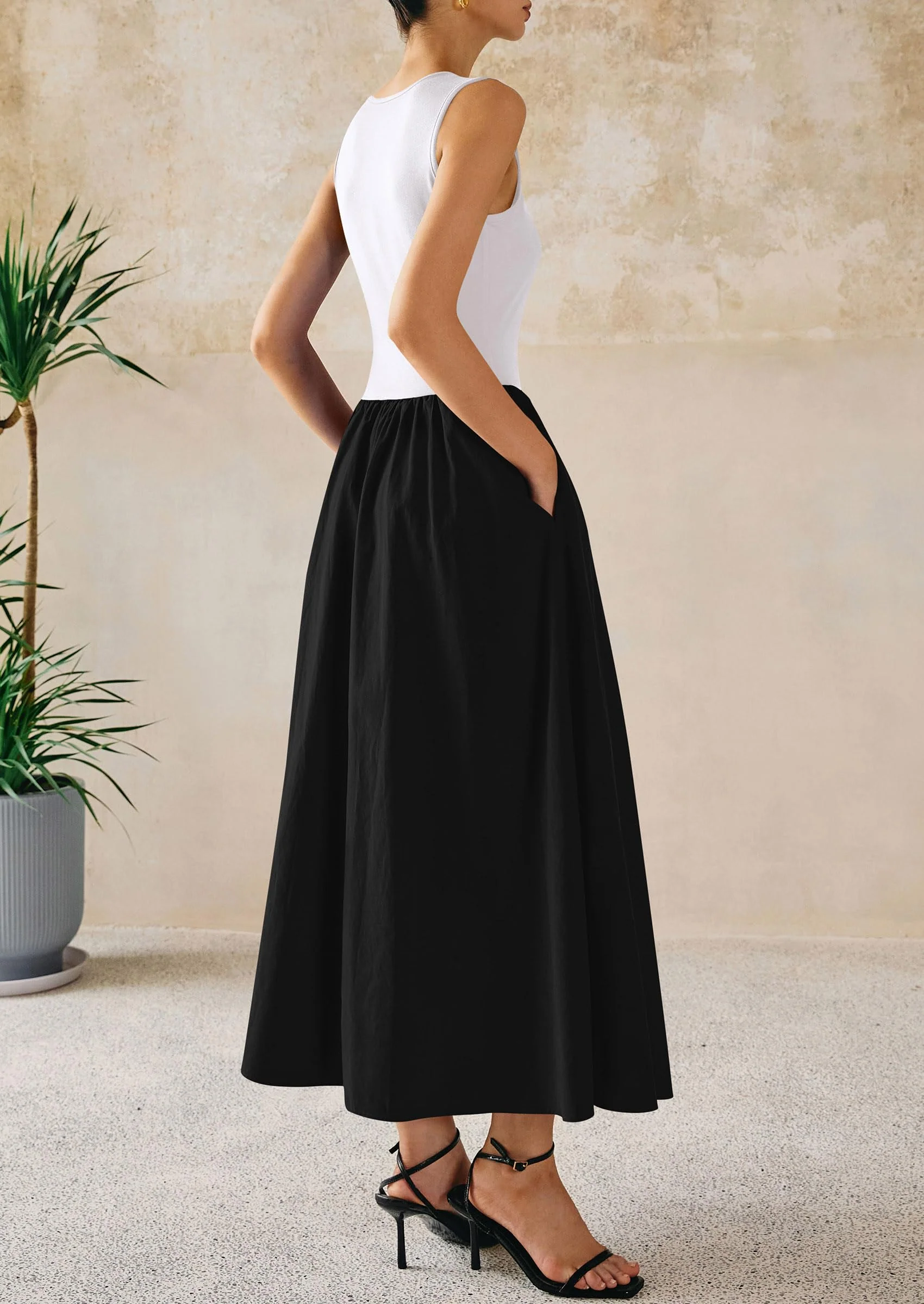 PRETTYGARDEN Women Maxi Dresses Casual Sleeveless Patchwork Knit Tank Dress Flowy Beach Sundress Long Dress - Image 34