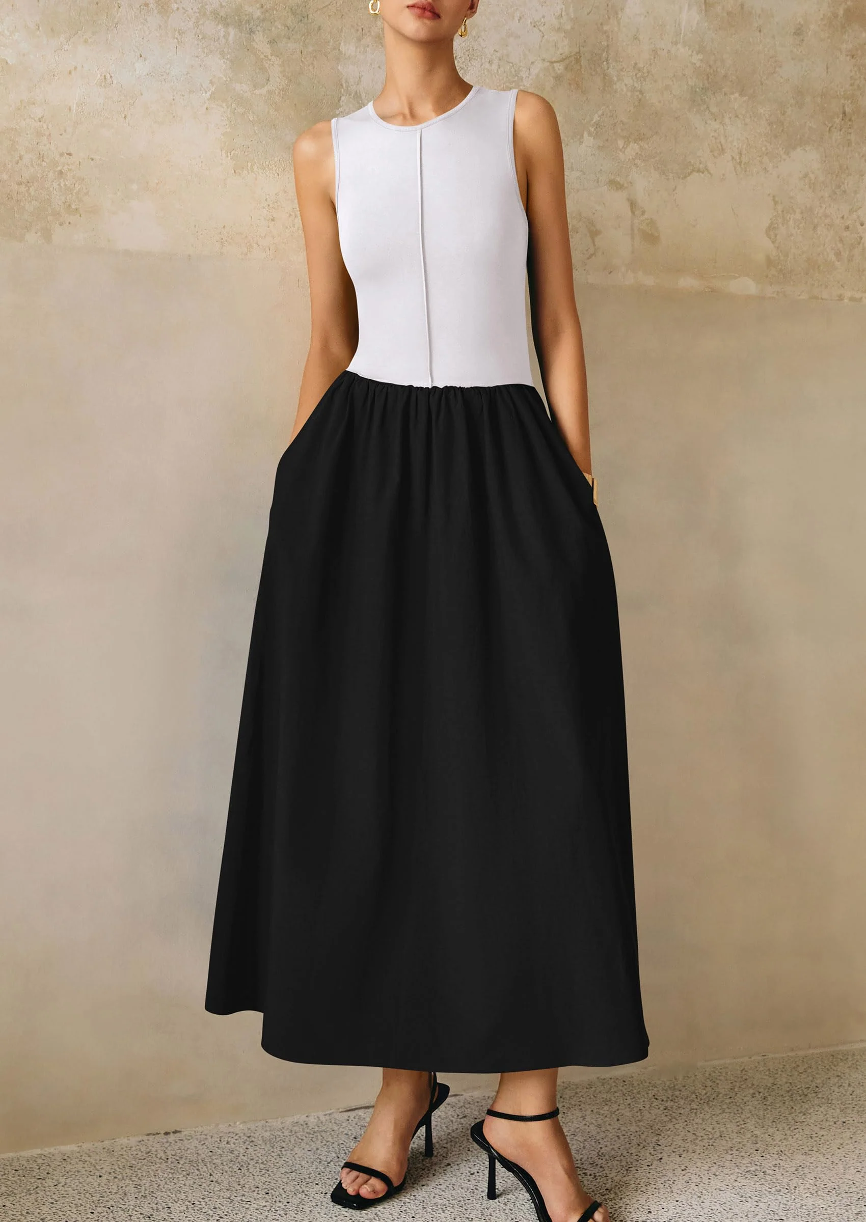 PRETTYGARDEN Women Maxi Dresses Casual Sleeveless Patchwork Knit Tank Dress Flowy Beach Sundress Long Dress - Image 37