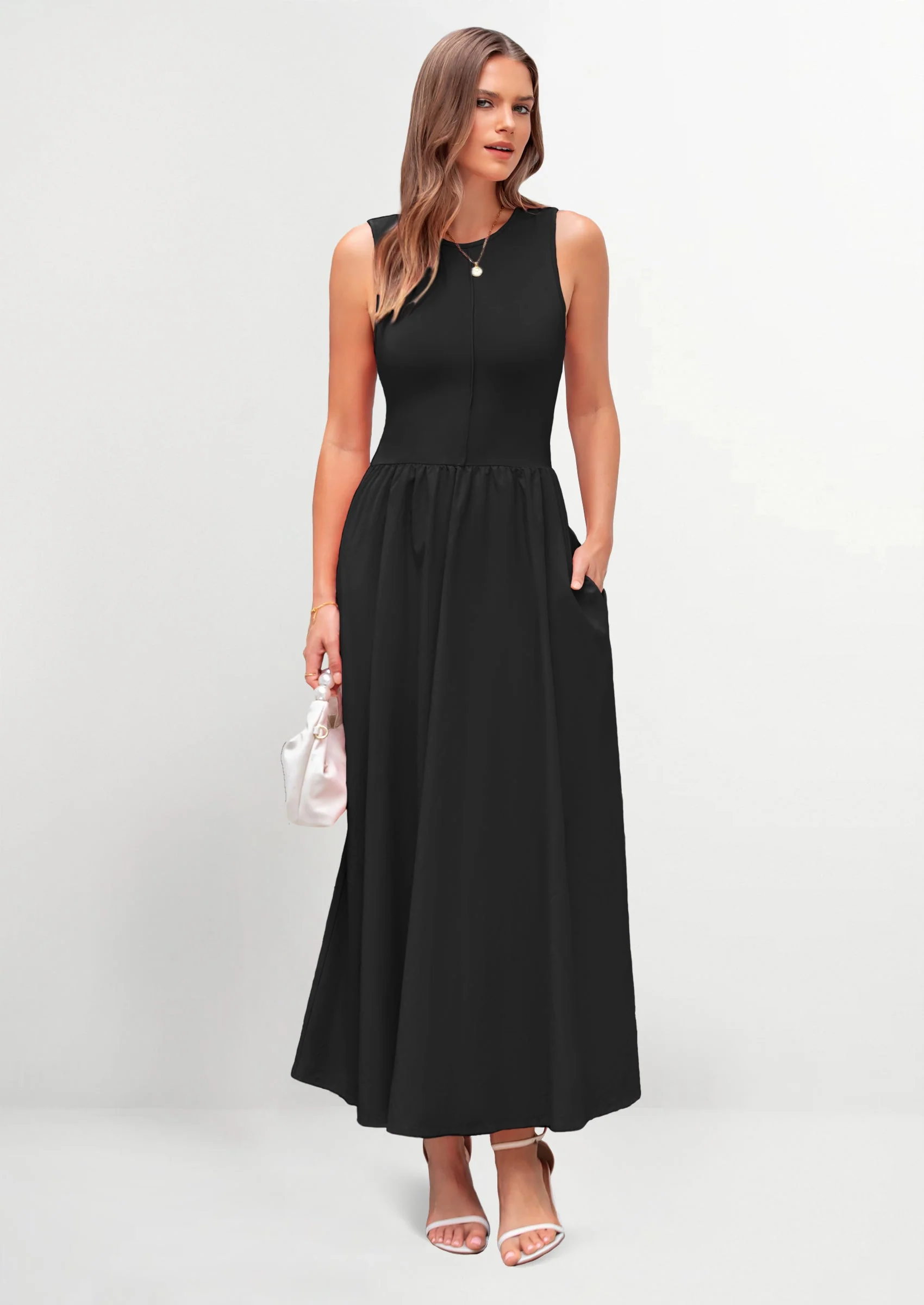 PRETTYGARDEN Women Maxi Dresses Casual Sleeveless Patchwork Knit Tank Dress Flowy Beach Sundress Long Dress - Image 41