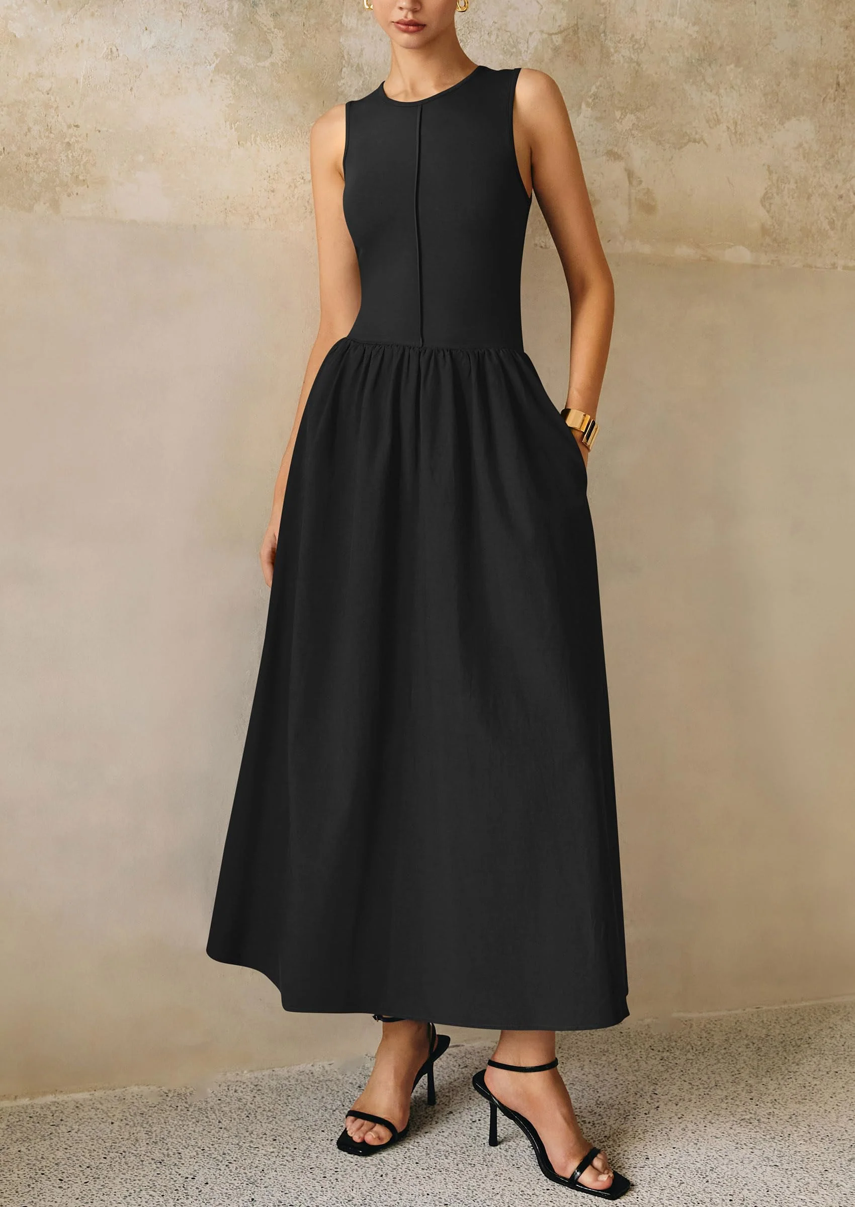 PRETTYGARDEN Women Maxi Dresses Casual Sleeveless Patchwork Knit Tank Dress Flowy Beach Sundress Long Dress - Image 44